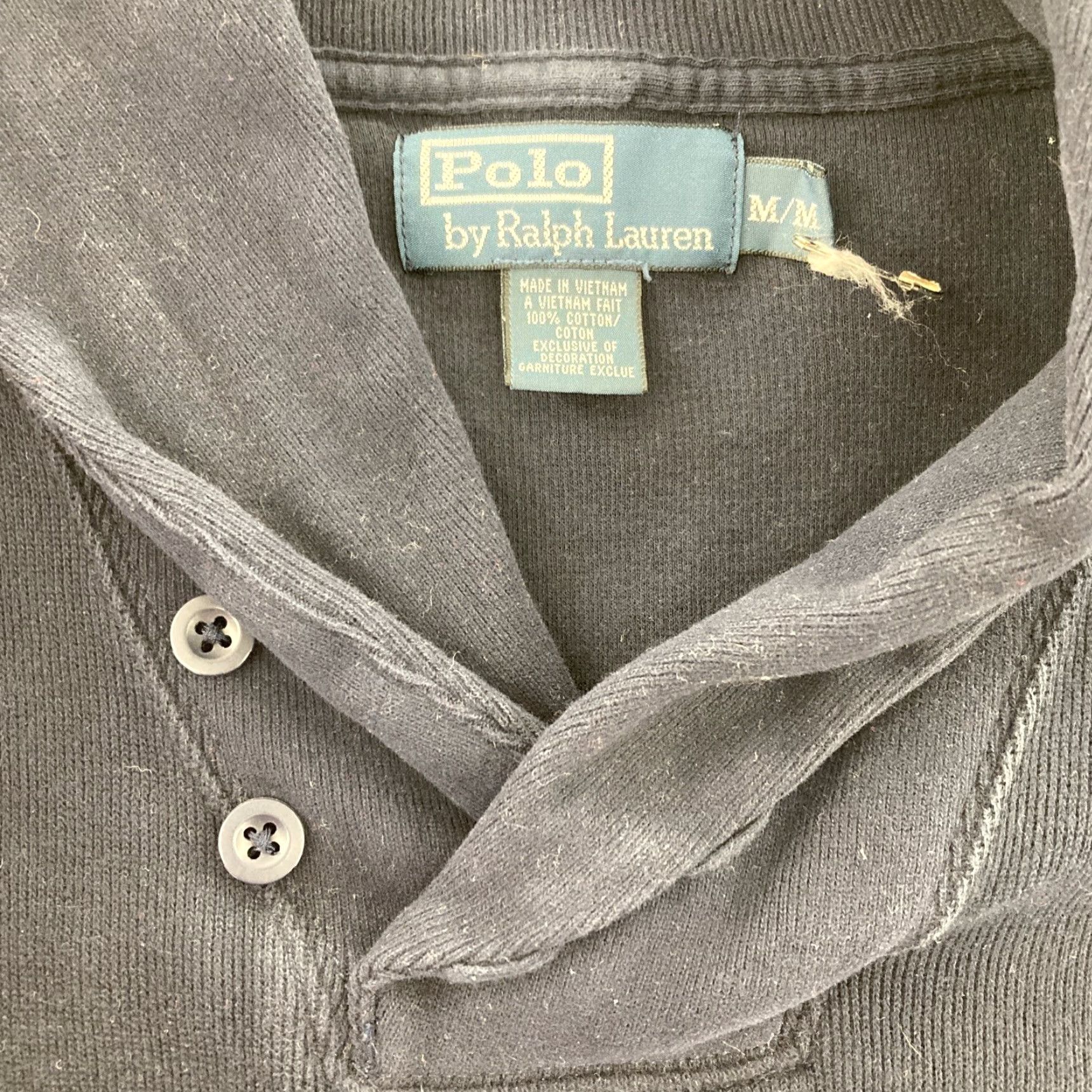 Polo Ralph Lauren VINTAGE Polo Ralph Lauren Sweater Shirt M Navy Blue 90s Pony Logo Pullover Mens Medium Knit V-Neck Classic Casual Size US M / EU 48-50 / 2 - 6 Thumbnail