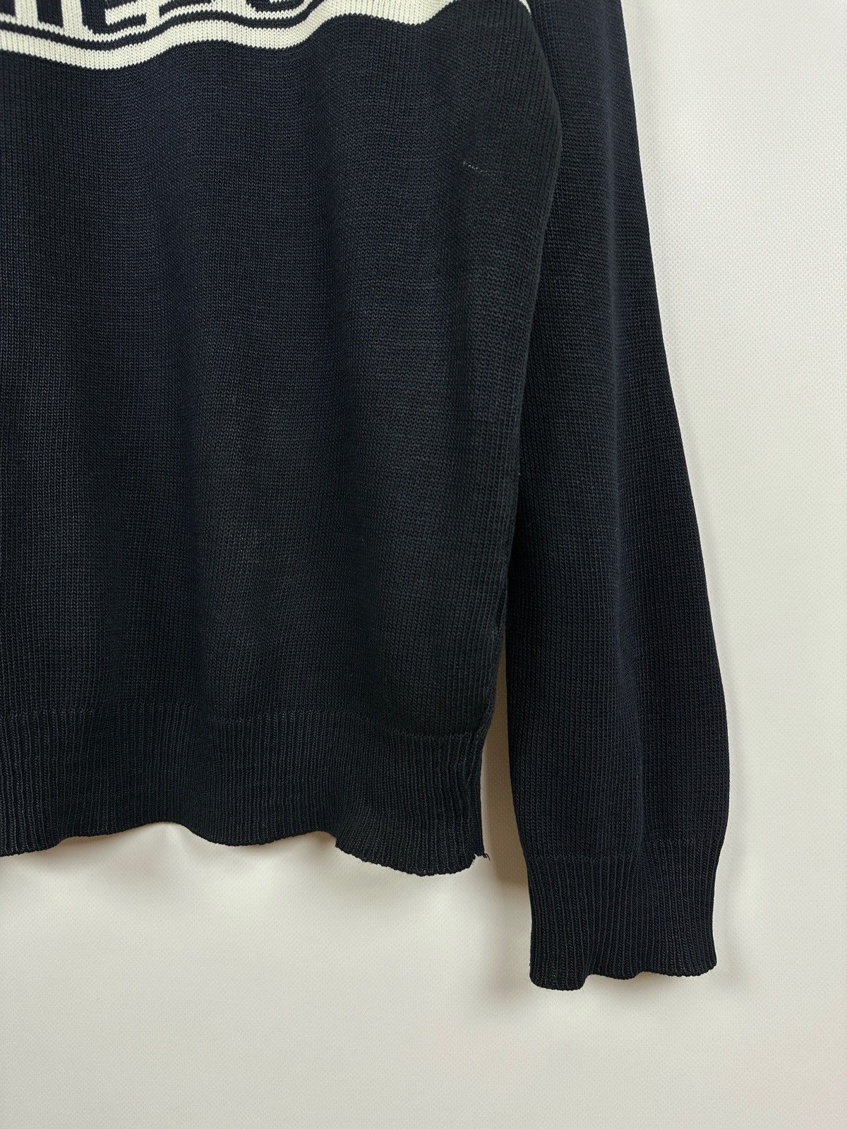 Diesel Vintage Diesel Y2K Big Logo Navy Blue Knit Sweater Size US L / EU 52-54 / 3 - 11 Thumbnail