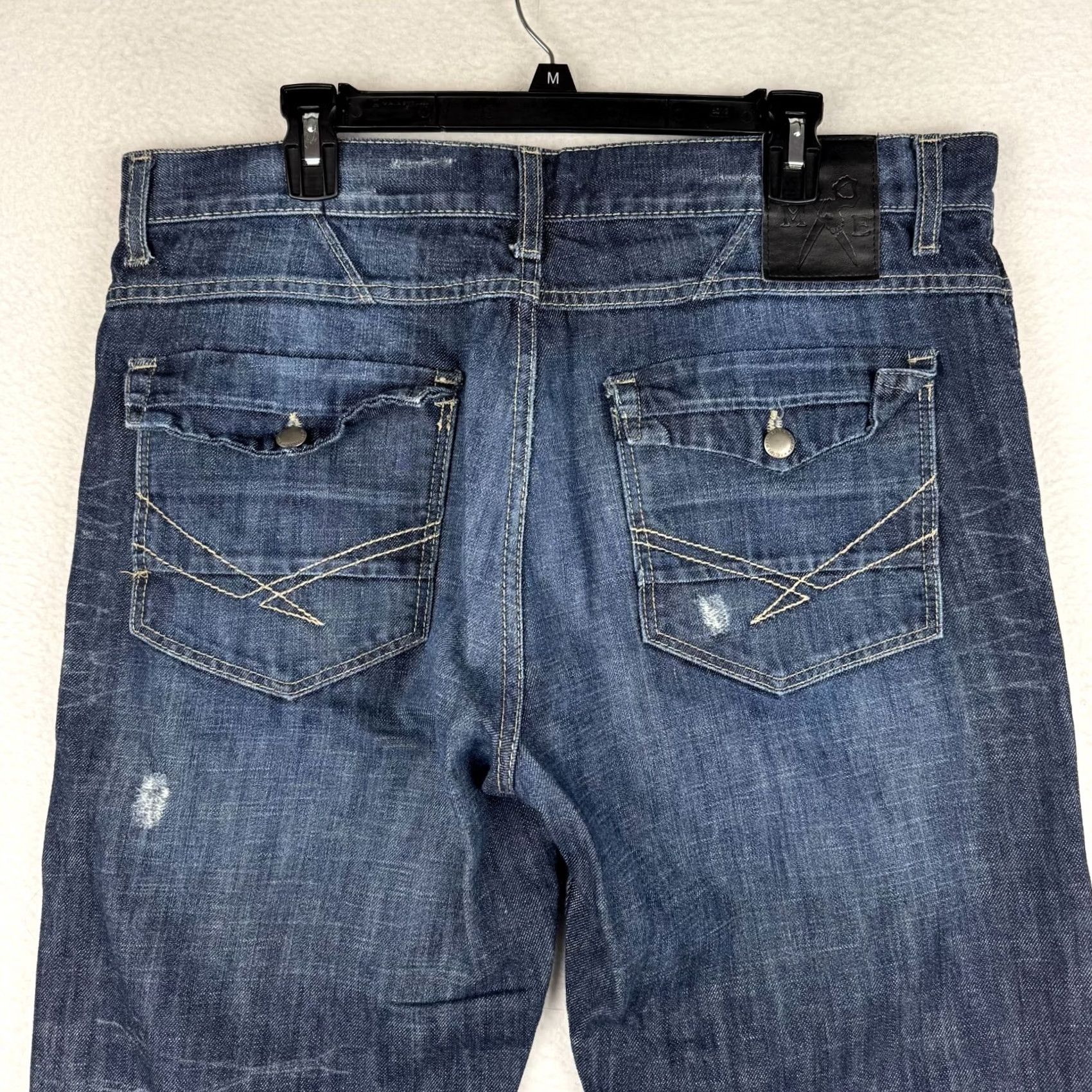 Ecko Unltd. VINTAGE Ecko Unltd. Jeans Denim Straight 36x32 Distressed Hip Hop Men Wide 5-Pocket blue Medium Rise Mens Size US 36 / EU 52 - 4 Thumbnail