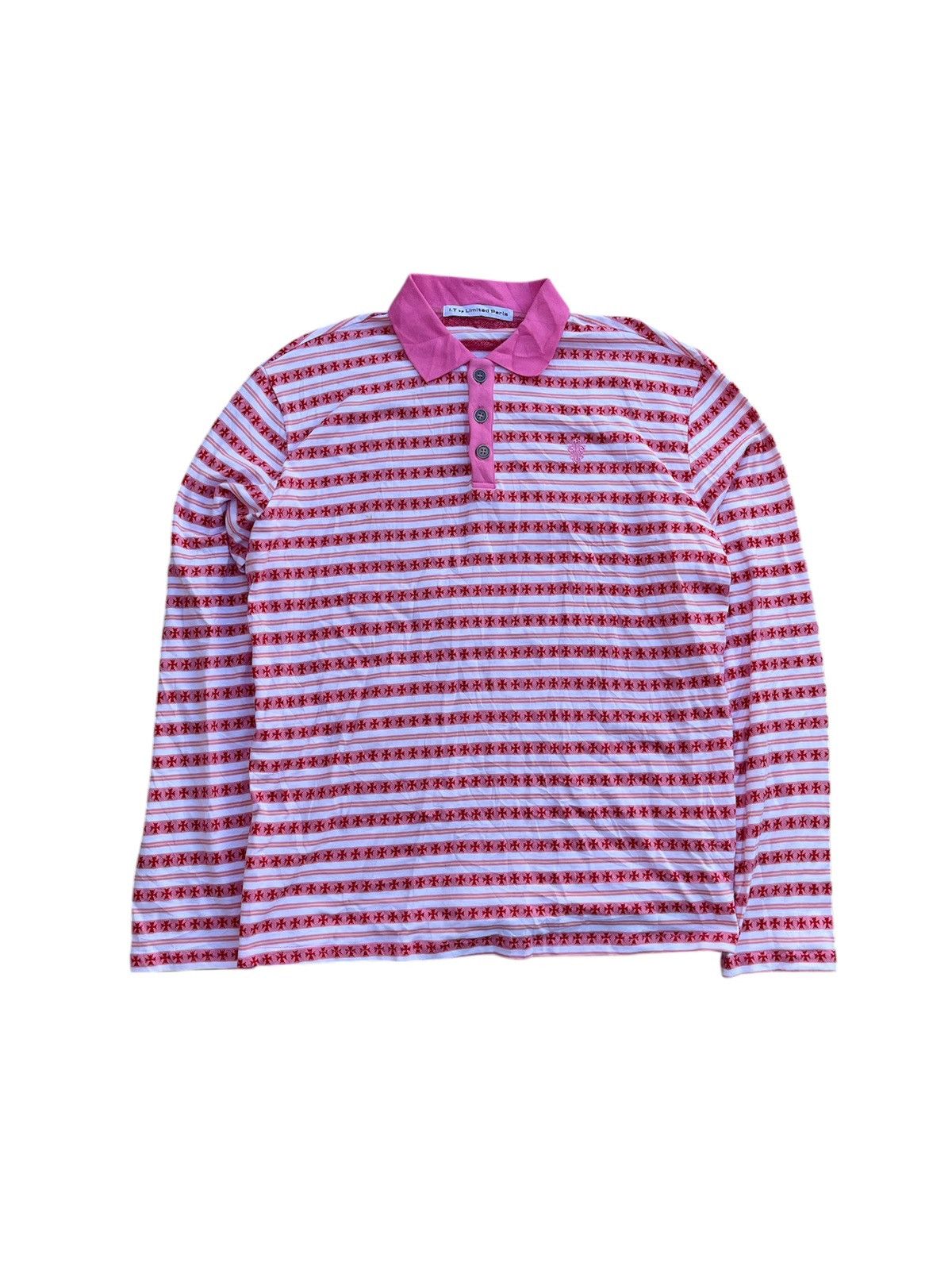 Japanese Brand IT kp Limited Paris Cross Longslevee Pink Y2K Tag Acne Size US S / EU 44-46 / 1 - 1 Thumbnail