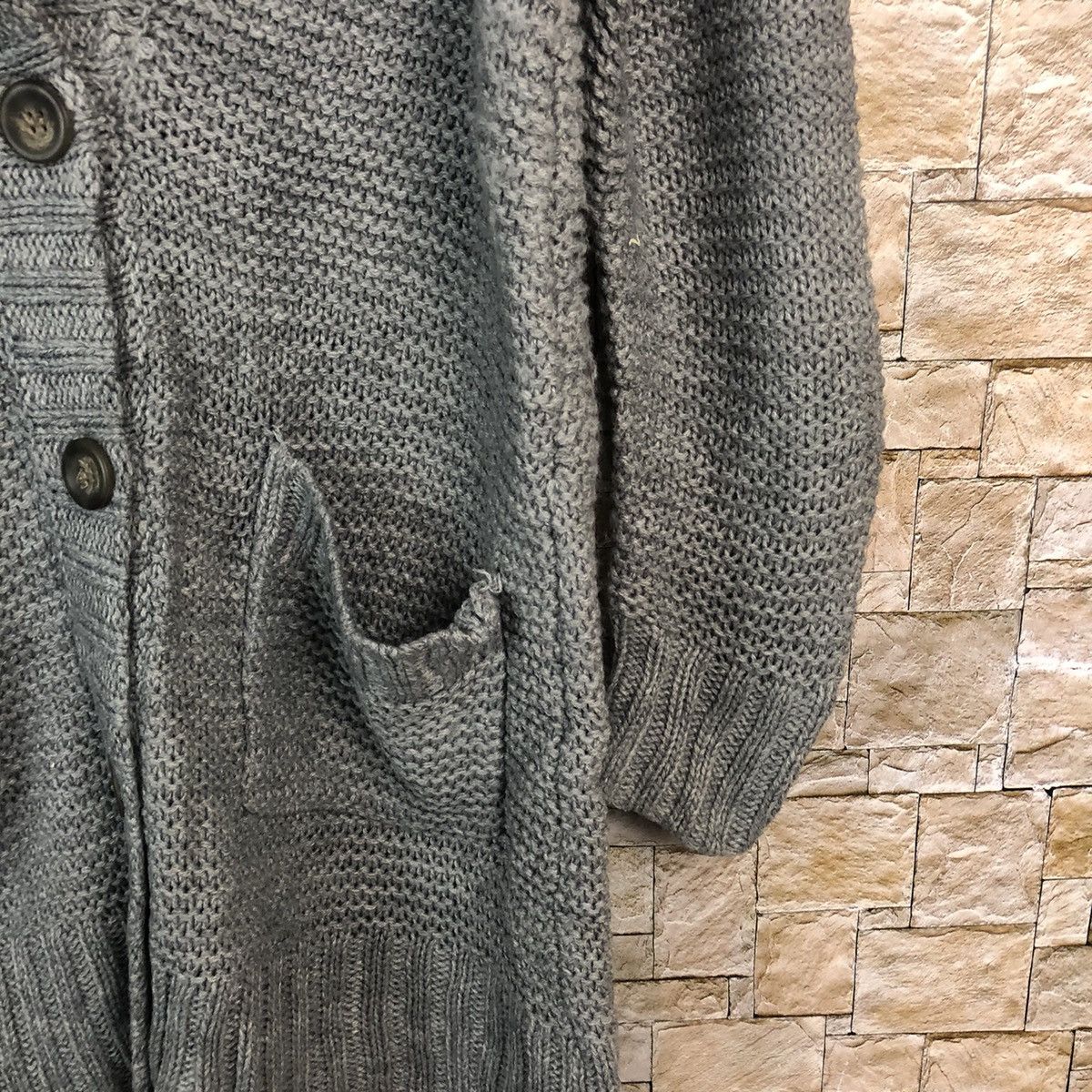 Homespun Knitwear × Index Index Grey Cardigan Knitwear #A903 Size US M / EU 48-50 / 2 - 8 Thumbnail