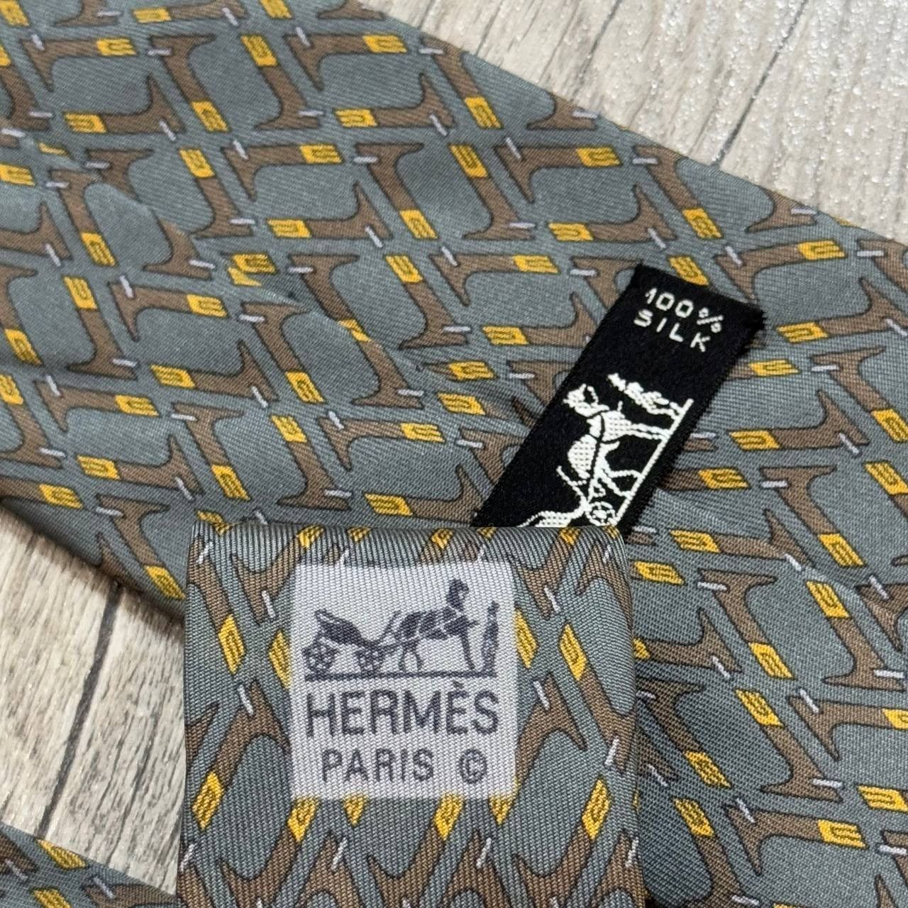 Hermes Vintage Hermes Silk Tie Size ONE SIZE - 8 Thumbnail