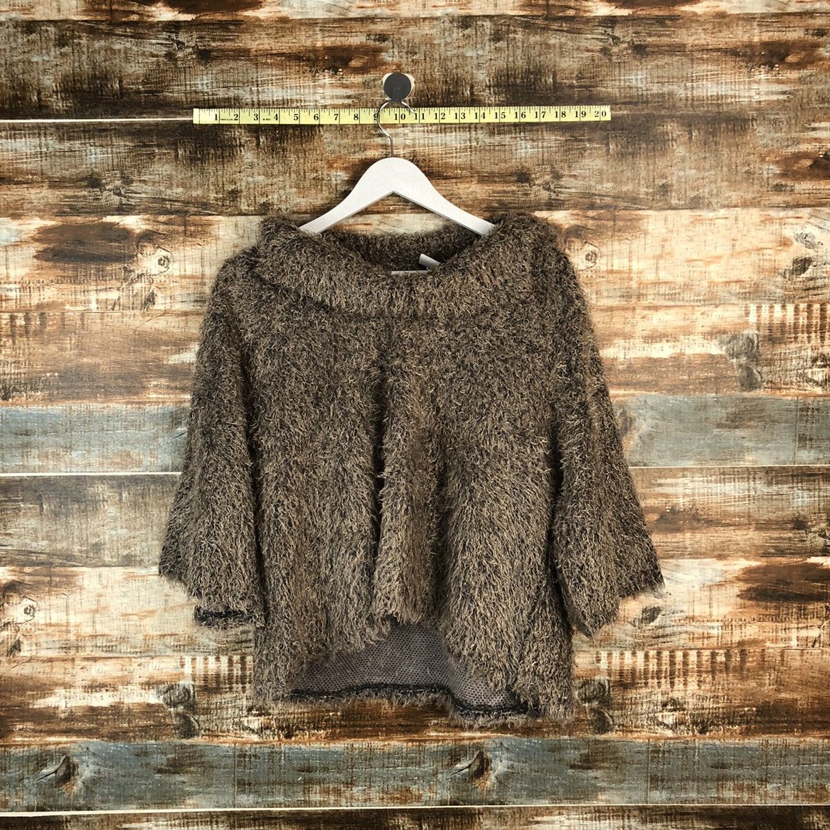Homespun Knitwear DLL Fashion Messange Grey Mohair fur shaggy Knitwear #C077 Size M / US 6-8 / IT 42-44 - 1 Thumbnail
