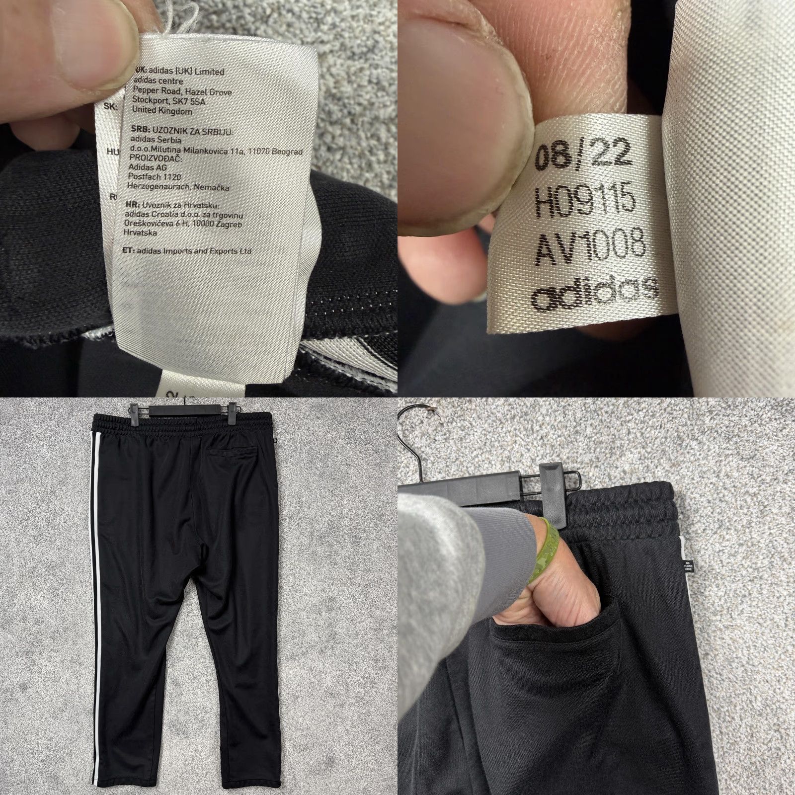 Adidas Adidas Originals Track Pants Mens Black 3-Stripes Trek Knit Parley Waist 38 Inseam 27.5in H09115 Size US 38 / EU 54 - 10 Thumbnail