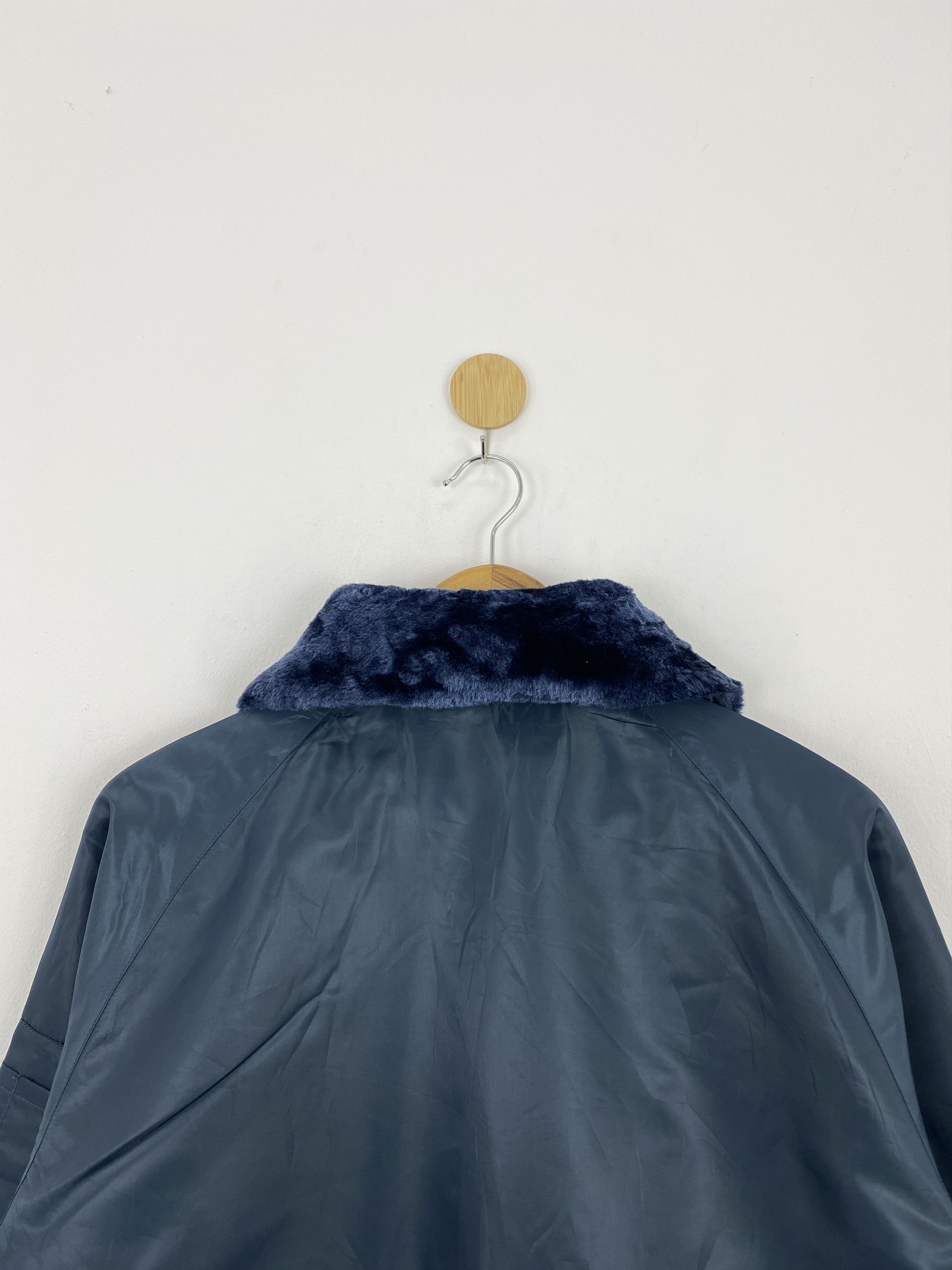 Japanese Brand Vintage 90s Sun Faded Sherpa Bomber Jacket J1834 Size US L / EU 52-54 / 3 - 4 Thumbnail