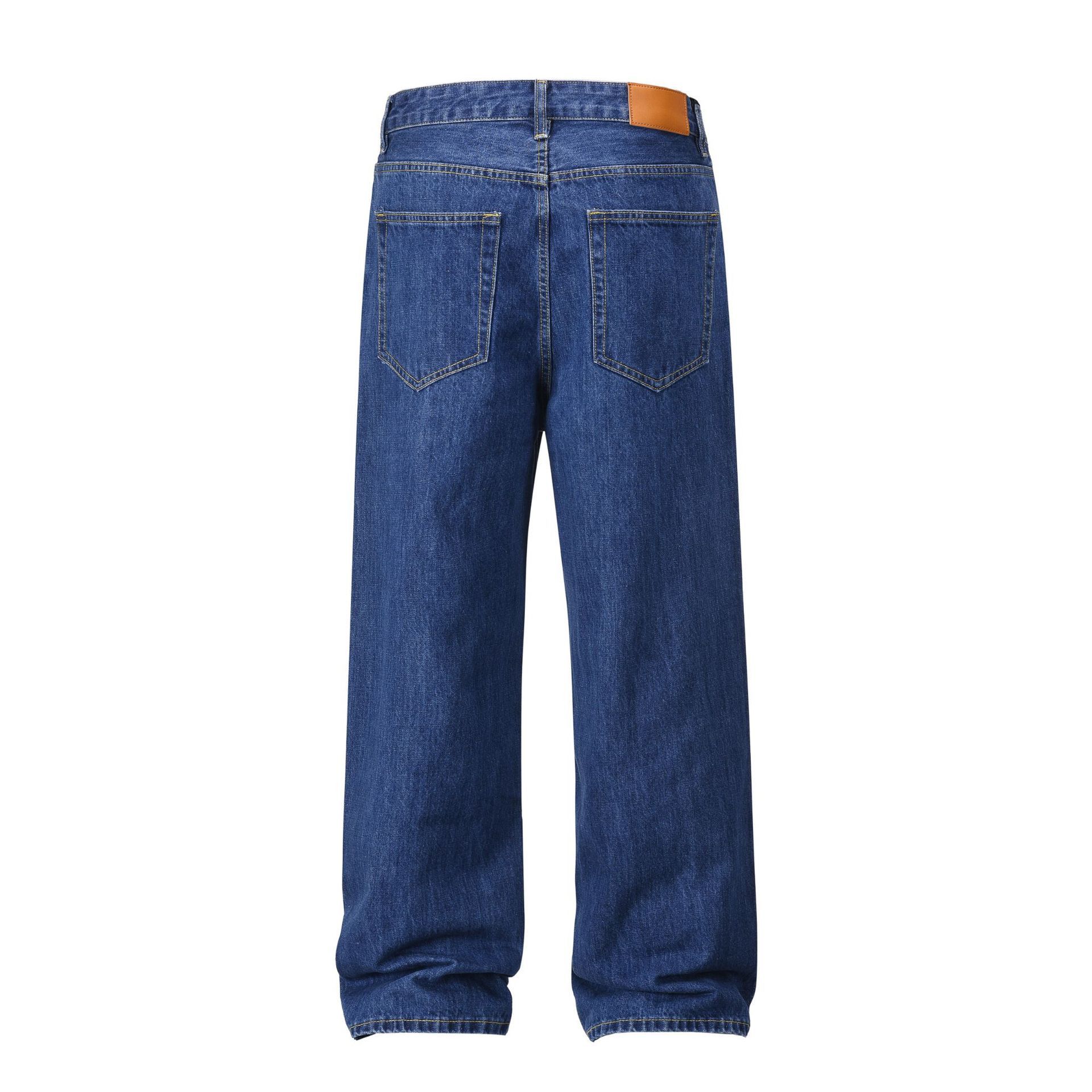 Japanese Brand × Jean High street washed loose wide-leg cargo straight jeans Size US 32 / EU 48 - 2 Thumbnail