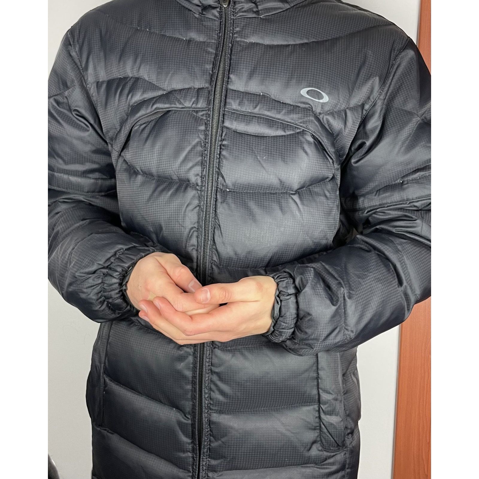 Oakley × Vintage Oakley Men's Black Hooded Long Sleeve Full Zip Puffer Jacket Size US M / EU 48-50 / 2 - 2 Thumbnail