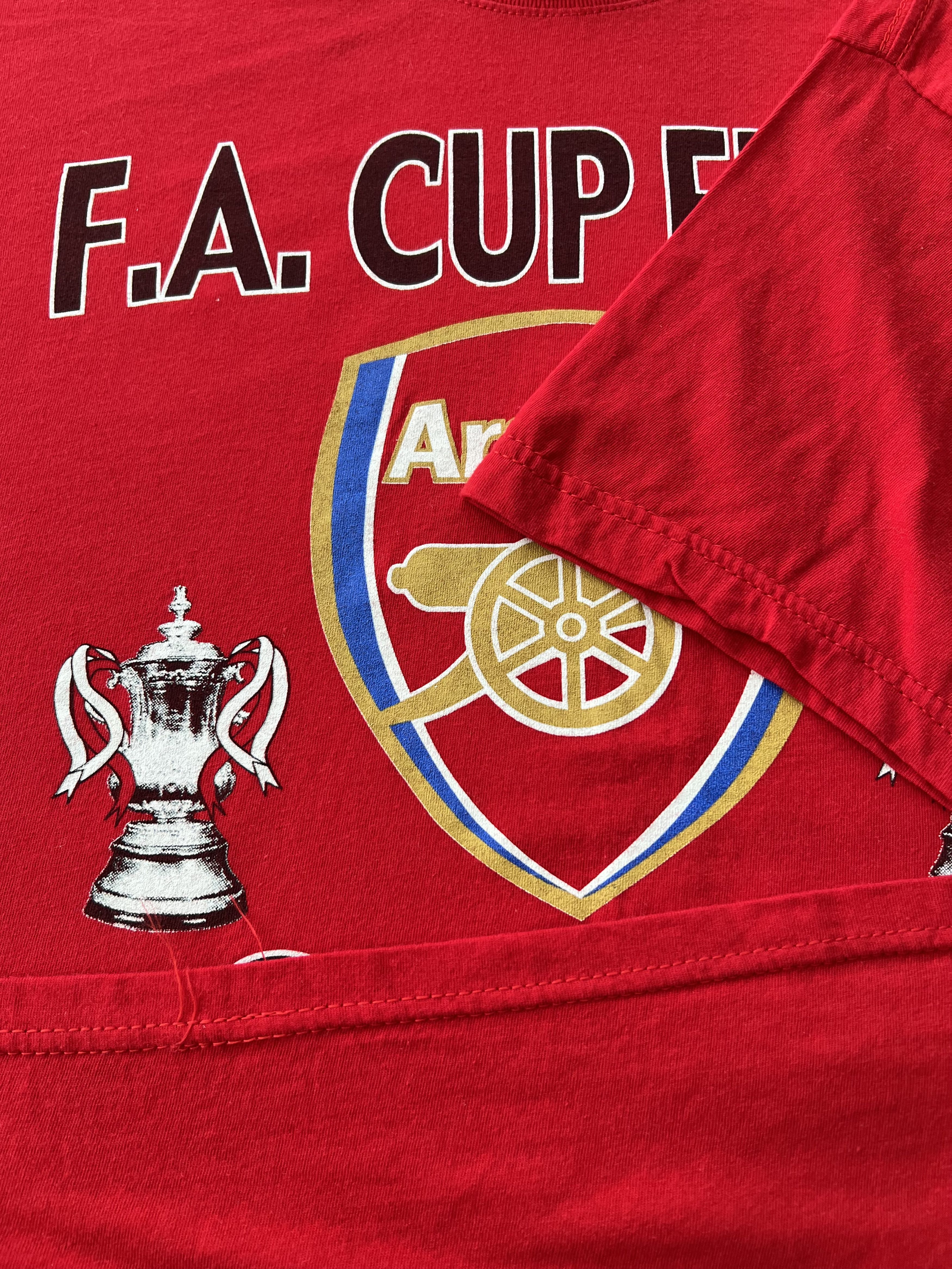 Vintage Vintage 2003 Arsenal FA Cup Final 2003 Red T-shirt Size US XL / EU 56 / 4 - 6 Thumbnail