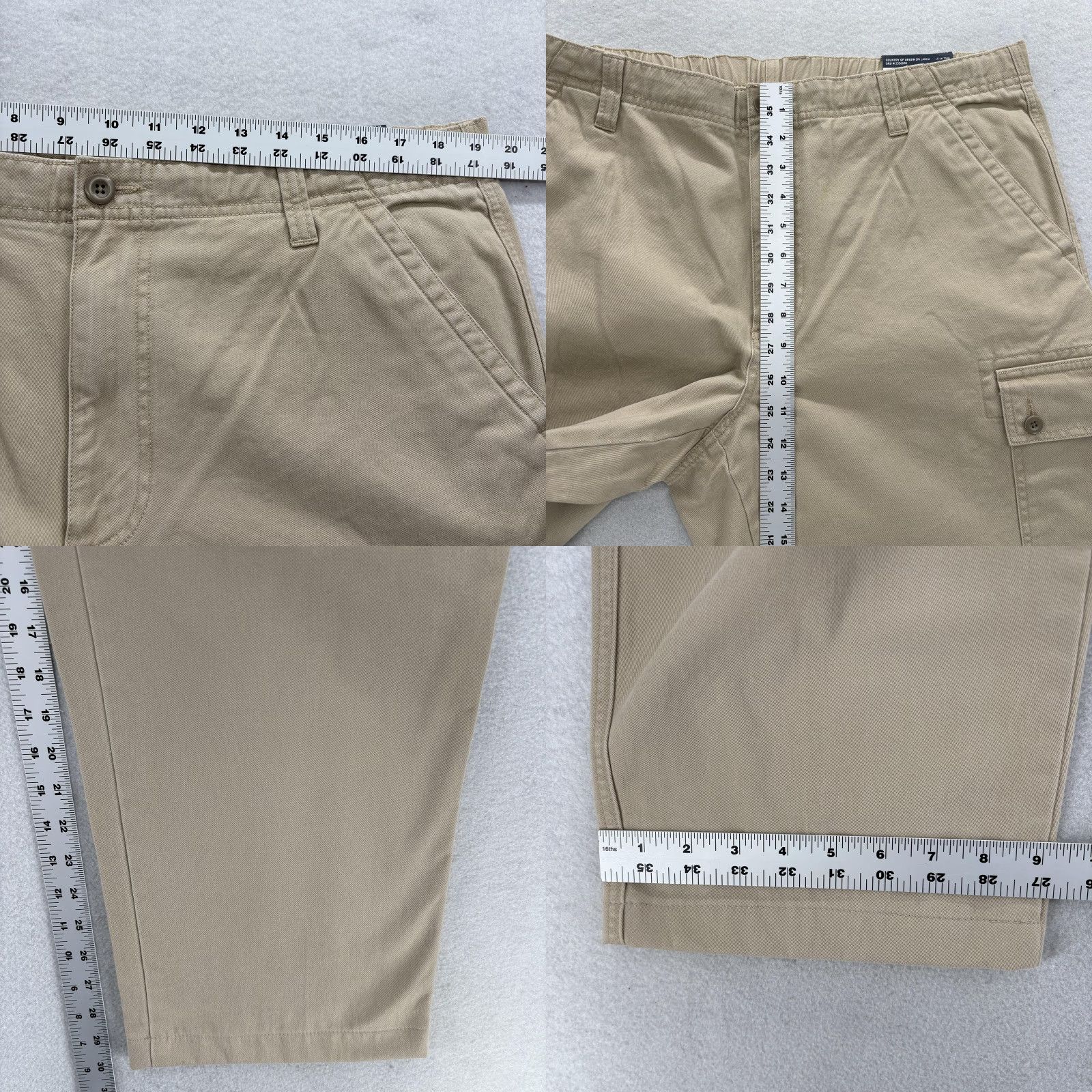 Lands' End Lands' End Cargo Pants Mens Large Beige Classic Fit Size US 33 - 8 Thumbnail