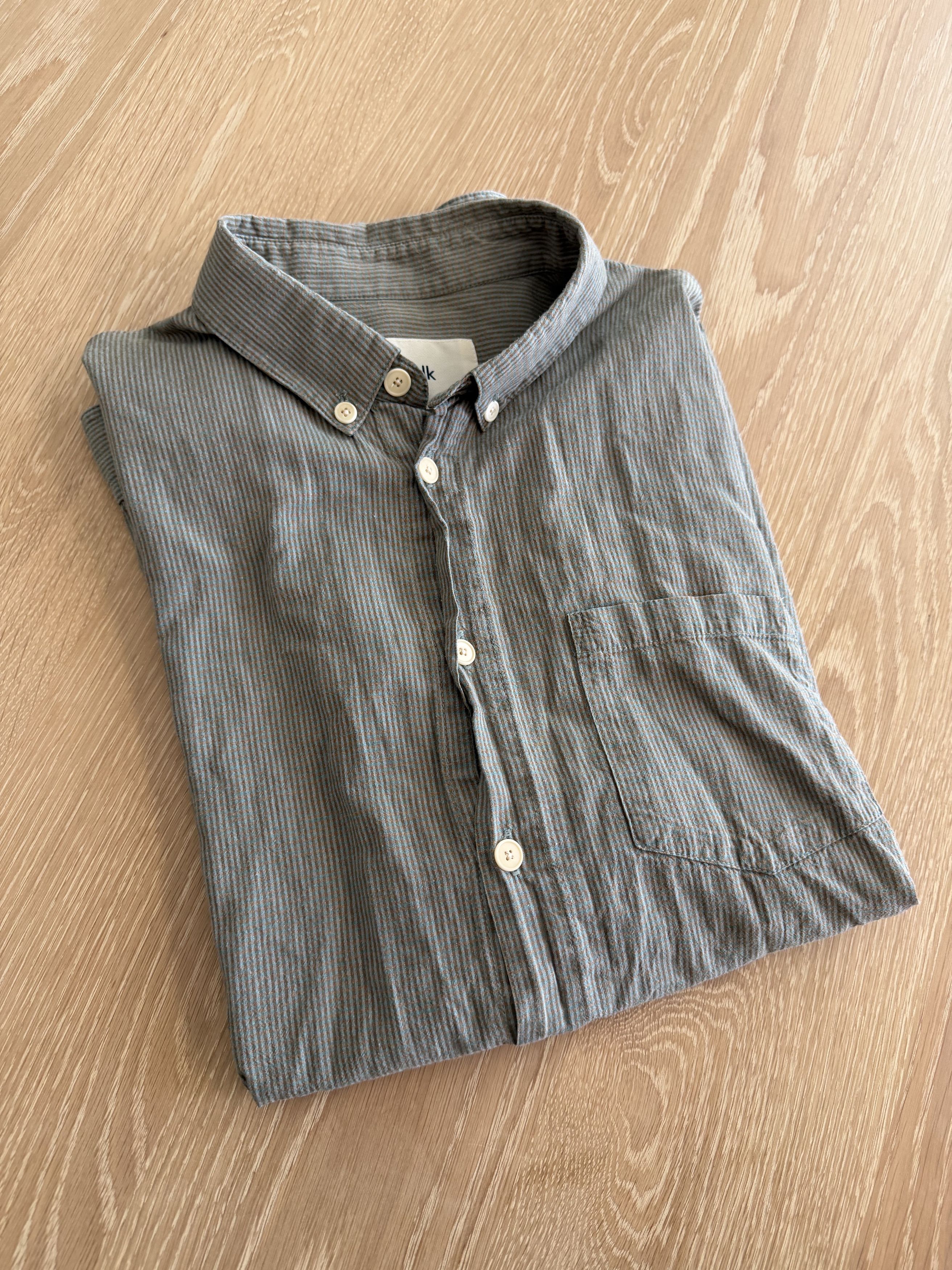 Folk Folk Green Check Cotton/Linen Shirt Size US L / EU 52-54 / 3 - 1 Thumbnail