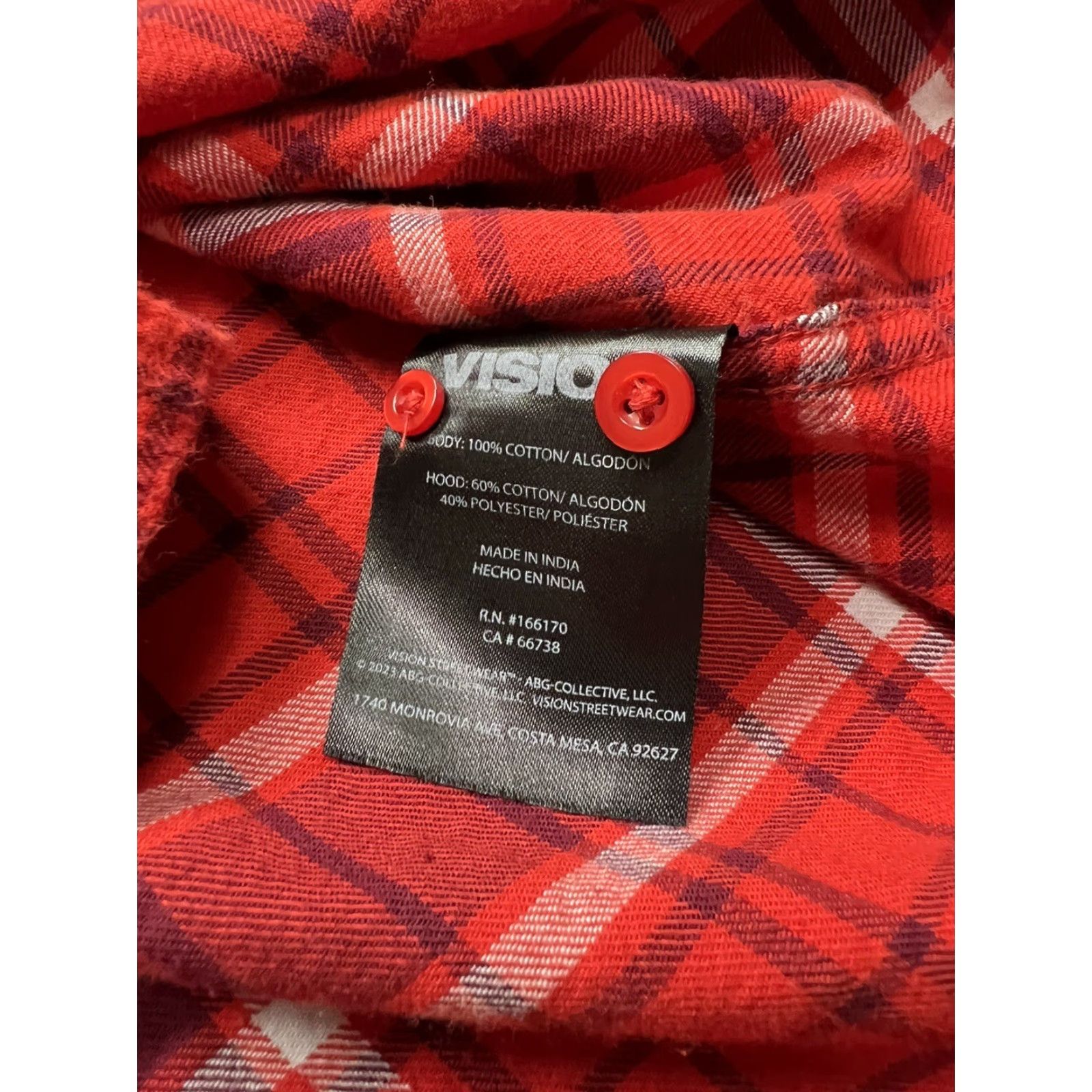 Vintage VINTAGE Vision Street Wear Button-Up Flannel Shirt Men's Large Red 80s 90s Skateboarding Casual Travel Mens Size US L / EU 52-54 / 3 - 7 Thumbnail
