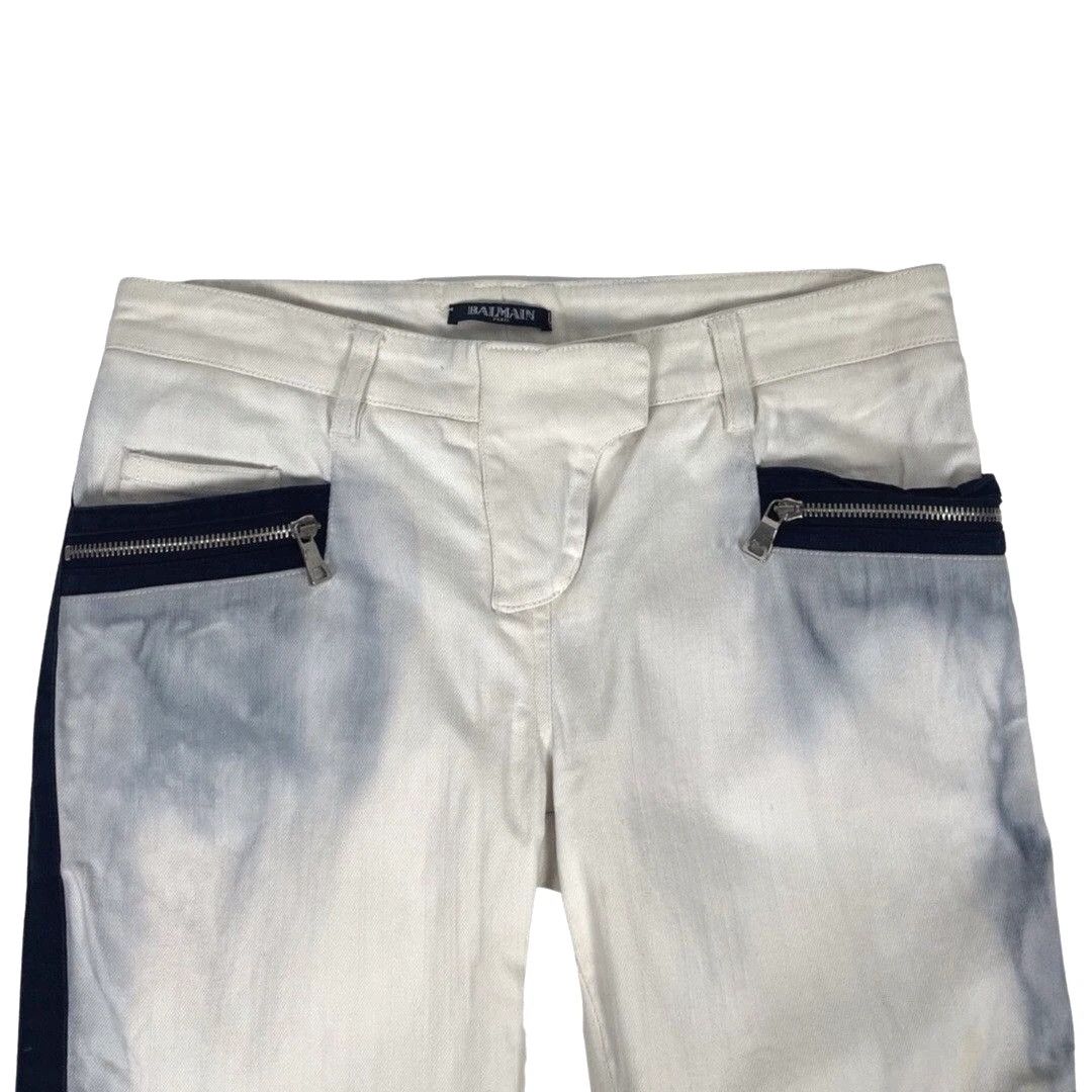 Balmain Balmain Washed Denim Pants Biker Moto Vintage Women’s Sz 40 Size 27" / US 4 / IT 40 - 3 Thumbnail