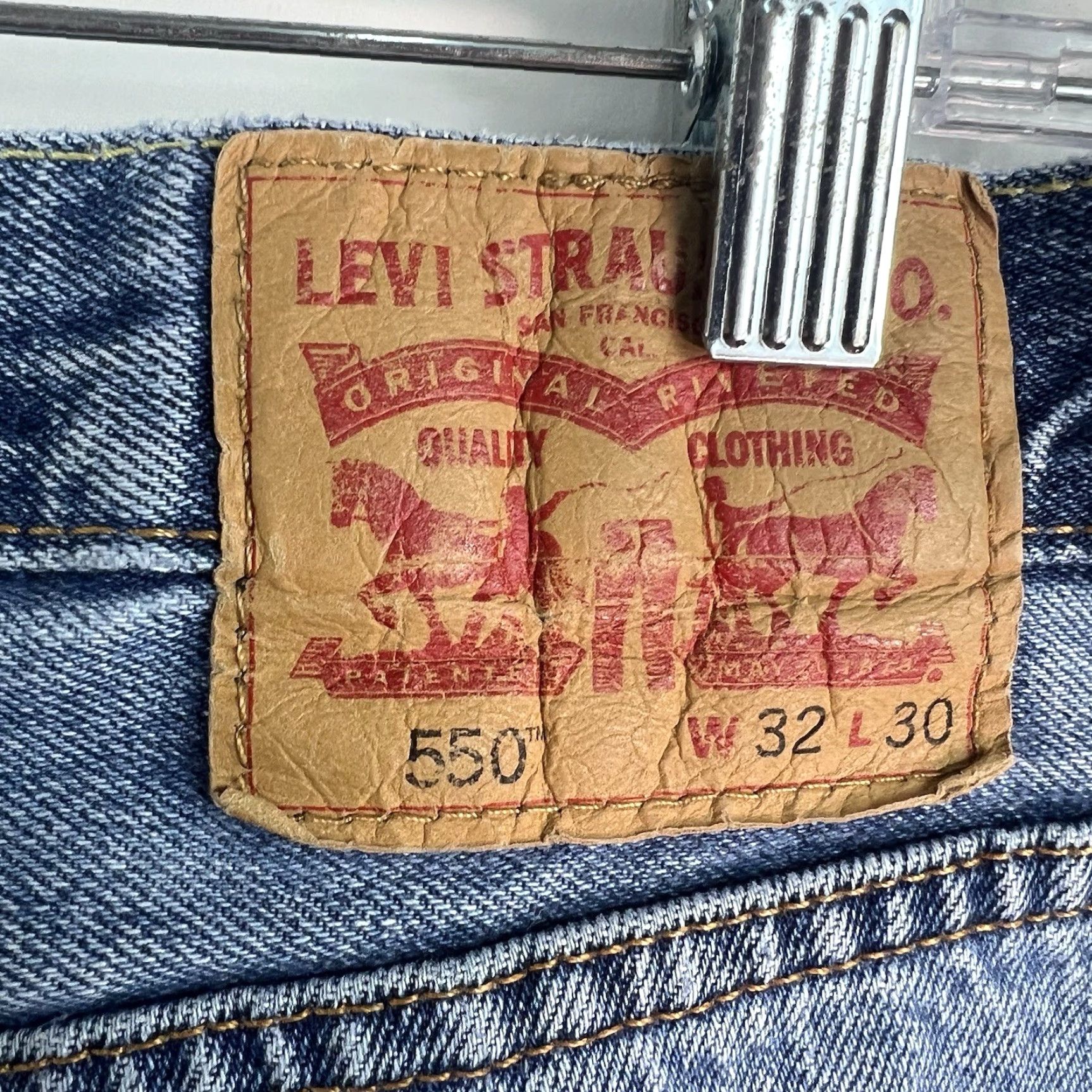 Levi's Levi's 550 Jeans Blue Distressed Relaxed Fit 38 Mens Denim Straight 5-Pocket Adult Regular Size 38 Color Blue USA Classic Jeans Size US 38 / EU 54 - 6 Thumbnail