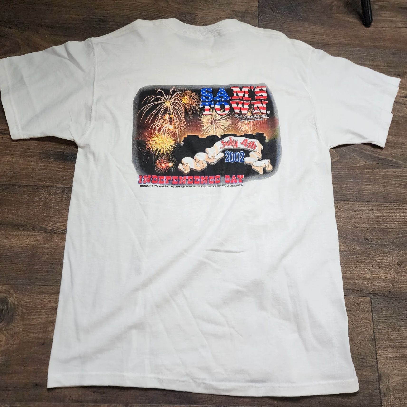Doublet VINTAGE Mens L Las Vegas SAM'S TOWN July 4th T Shirt Distressed Double Sided Shirt 90s Size US L / EU 52-54 / 3 - 2 Thumbnail