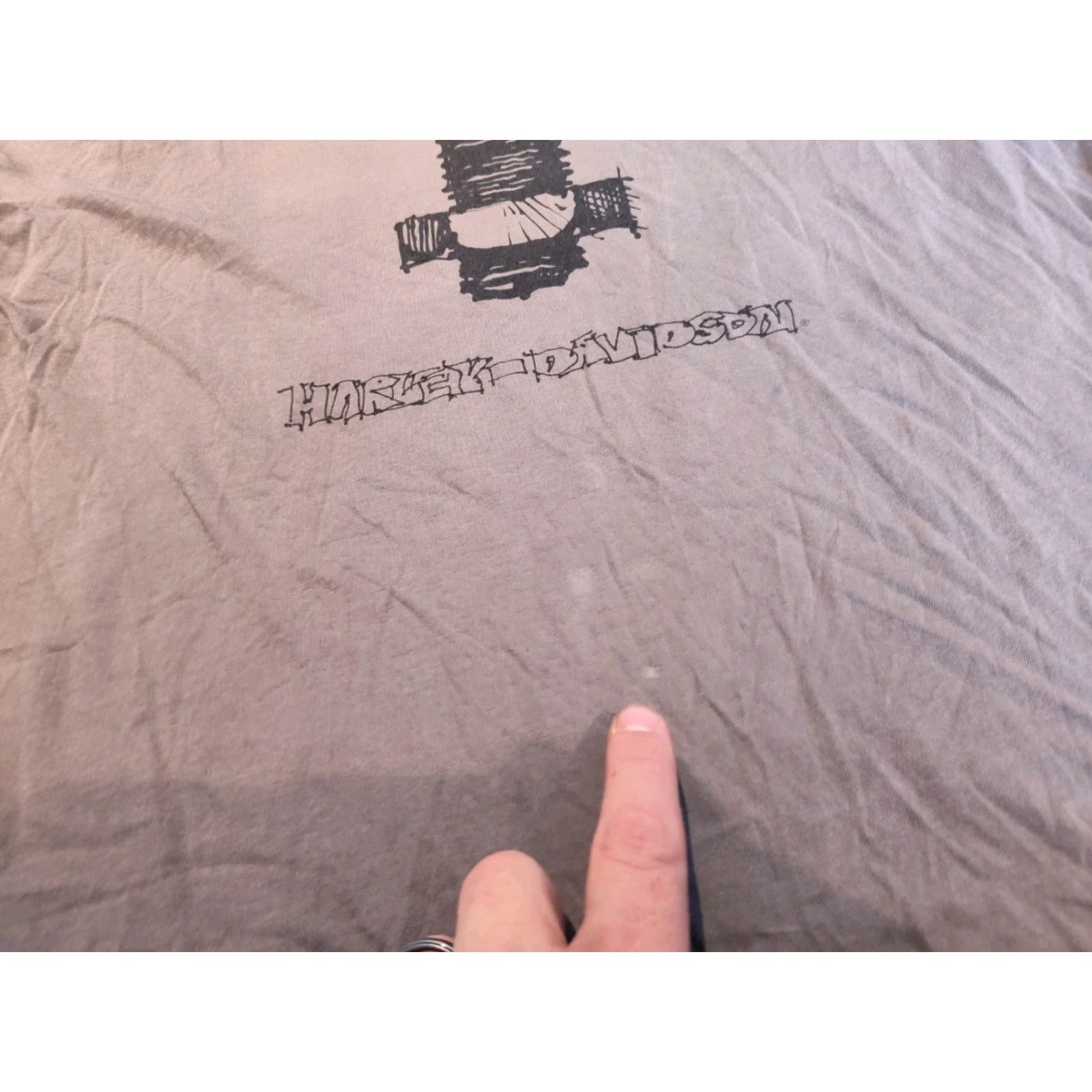 Harley Davidson Harley-Davidson T-Shirt Mens Medium Gray Skull Logo USA Made Short Sleeve Crew Neck Size US M / EU 48-50 / 2 - 6 Thumbnail
