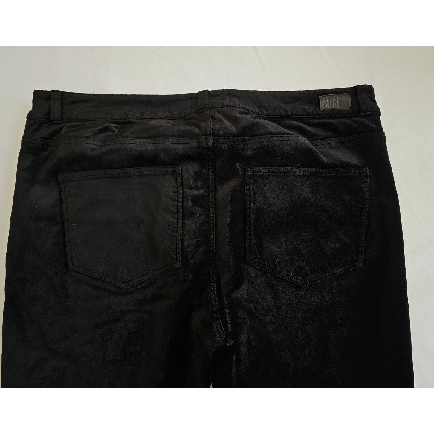 Paige PAIGE Verdugo Ultra Skinny Black Velvet Jeans Pants 32 Size 32" / US 10 / IT 46 - 6 Thumbnail