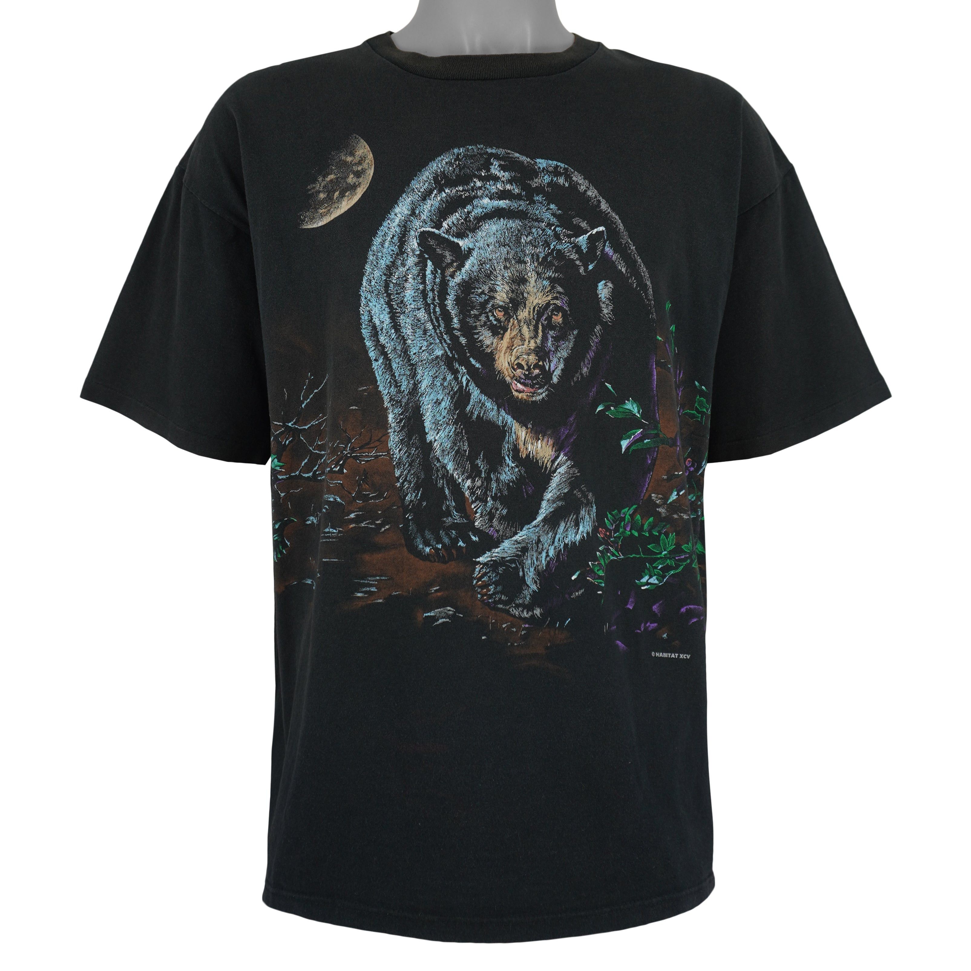 Habitat Vintage Asiatic Black Bear Animal Print T-Shirt 1995 Size US L / EU 52-54 / 3 - 1 Thumbnail