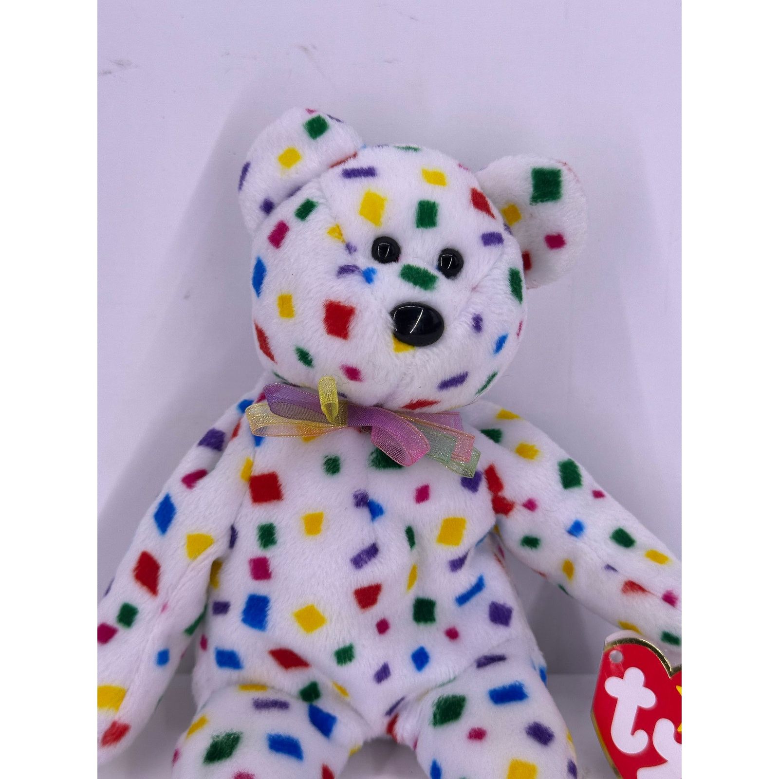 & Other Stories Vintage 1999 Ty 2K Beanie Babies Collection Confetti Bear Size ONE SIZE - 4 Thumbnail