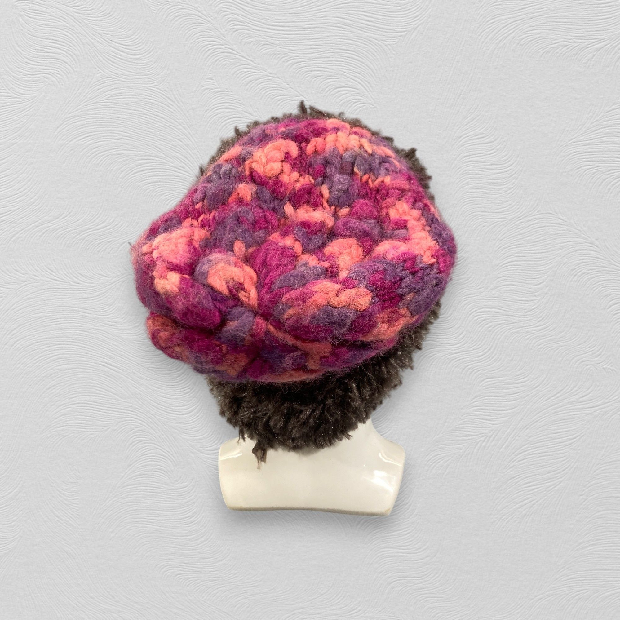Japanese Brand Beanie Multicolor With Fur Hats -BN891 Size ONE SIZE - 3 Thumbnail