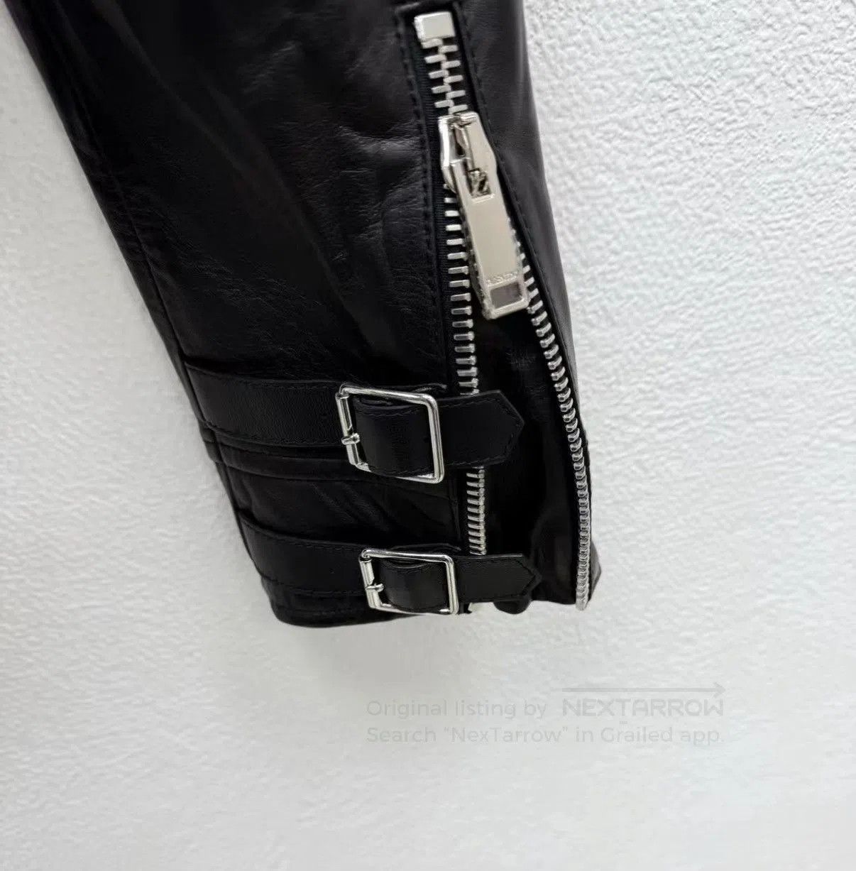 Valentino Black Leather Jacket with Embroidered Candle Designs. Size US M / EU 48-50 / 2 - 6 Thumbnail