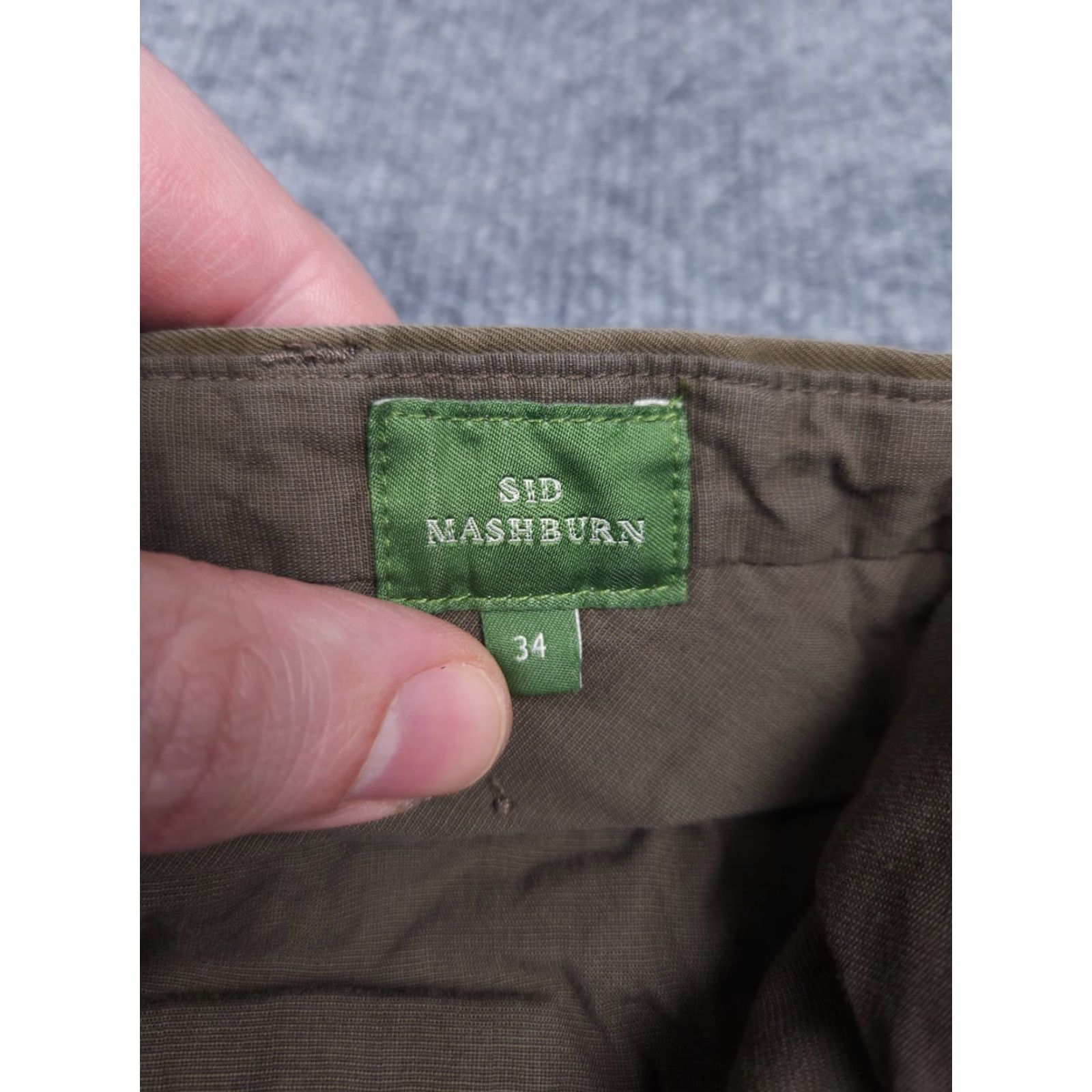 Sid Mashburn Sid Mashburn Mens Pants Chino Cotton Flat Front Brown 34 Regular Straight Inseam 30 Size 32 x 30 Size US 32 / EU 48 - 5 Thumbnail