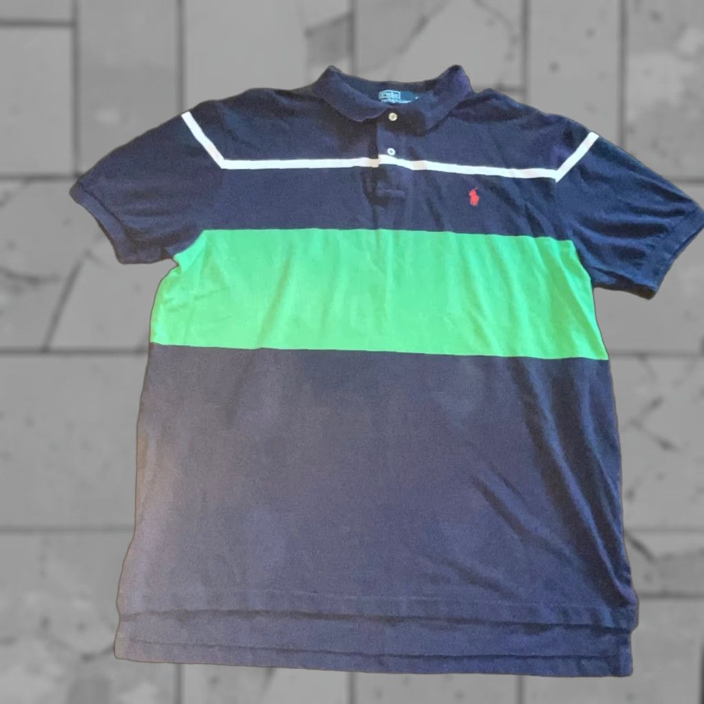 Polo Ralph Lauren Polo Ralph Lauren Striped Shirt Button-Down Half 2XL Mens Green Shirt Size US XXL / EU 58 / 5 - 1 Thumbnail