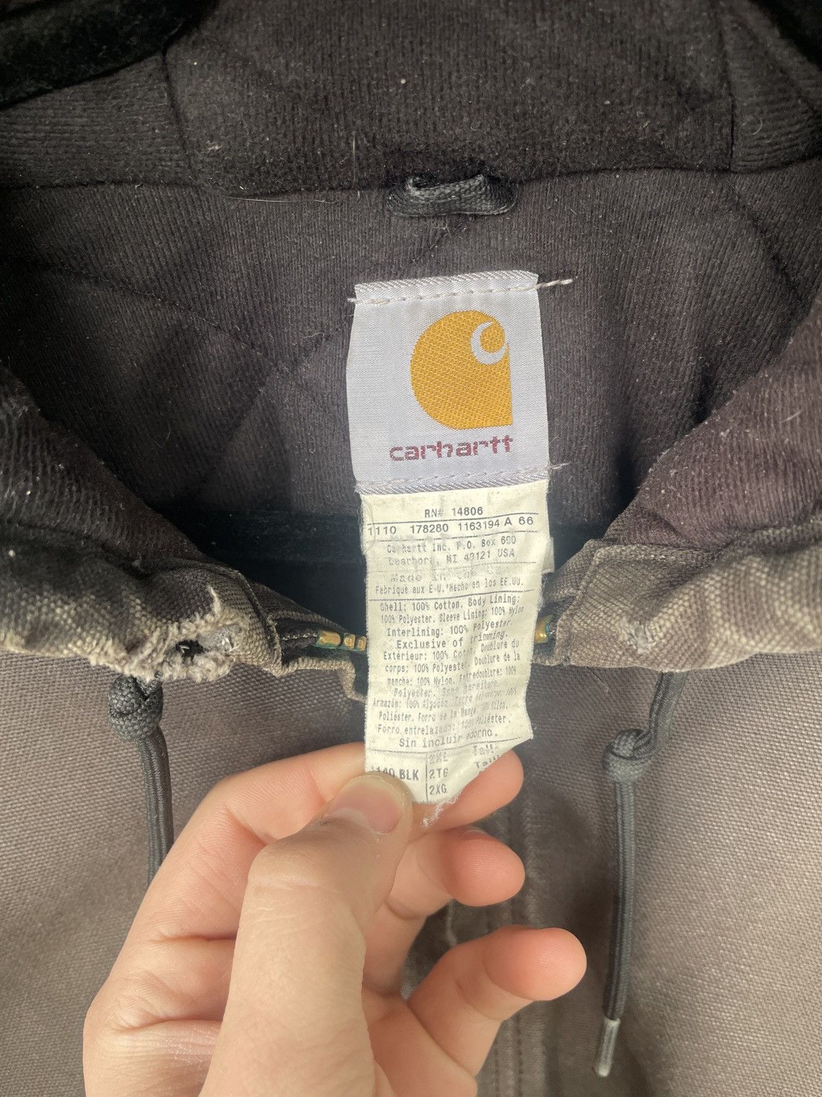 Carhartt Faded & Distressed Carhartt hooded active jacket Size US XXL / EU 58 / 5 - 9 Thumbnail