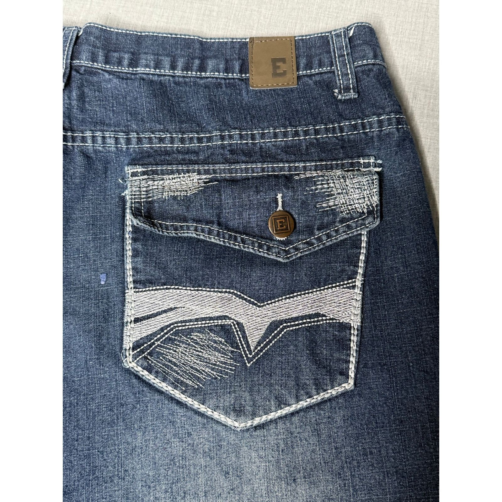 Other Vintage Y2K Emcee Baggy Wide Leg Pocket Flap Jean Shorts 38 Size US 38 / EU 54 - 5 Thumbnail