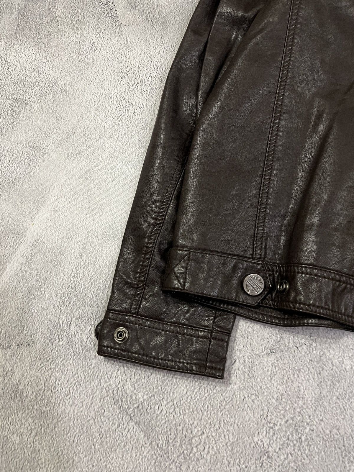Harley Davidson × Vintage Vintage Y2k Harley Davidson Leather Active Riding Jacket 00s Size US M / EU 48-50 / 2 - 15 Thumbnail
