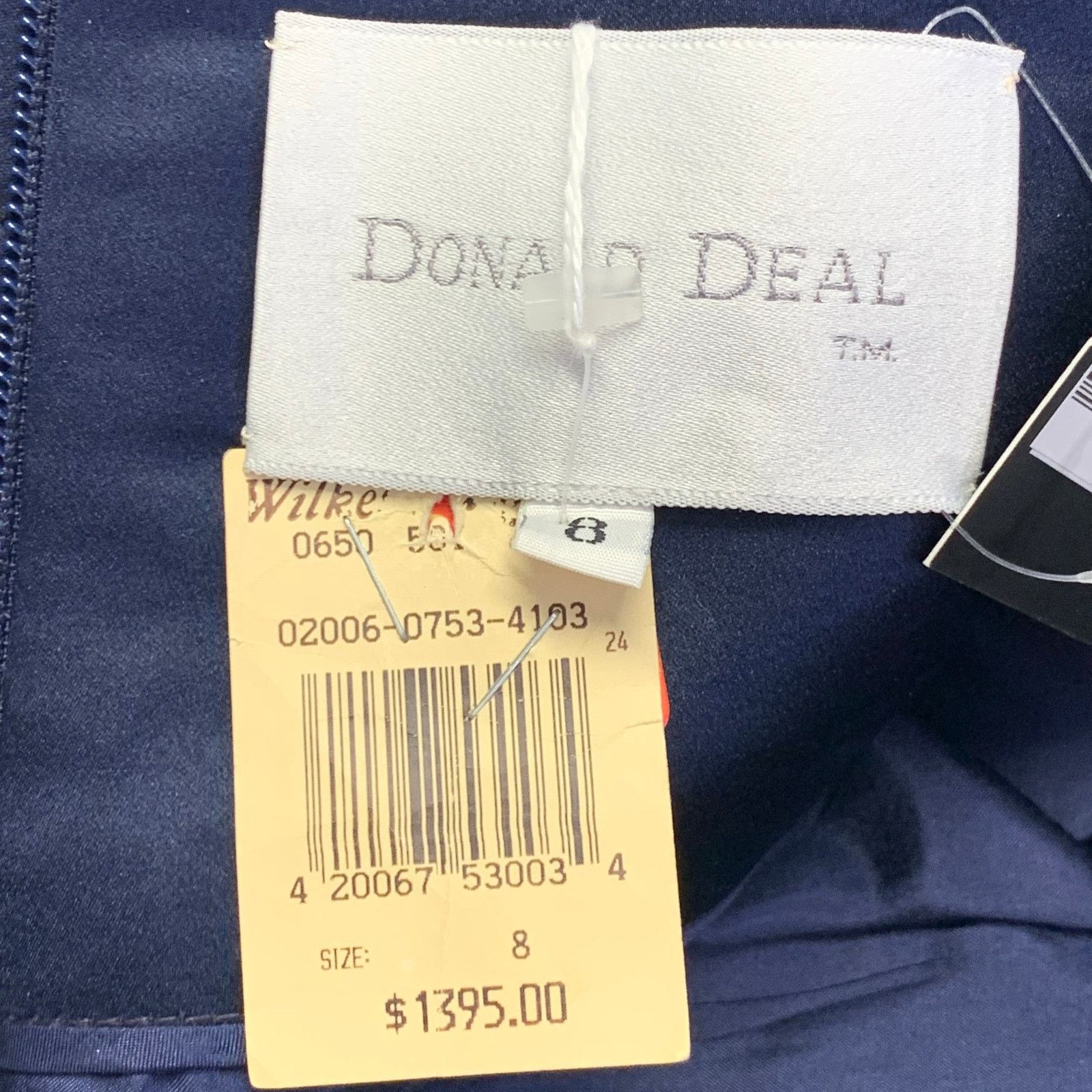 Other DONALD DEA Navy Taffeta Knee Length Cocktail Dress Size M / US 6-8 / IT 42-44 - 5 Thumbnail