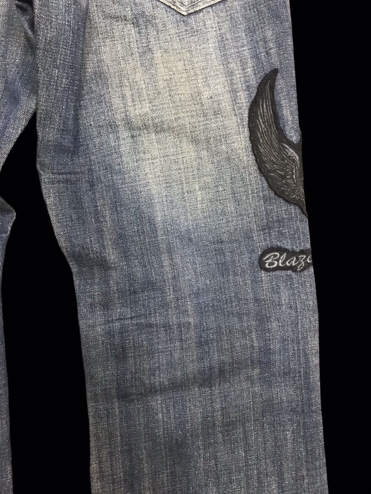 Japanese Brand 💥FLARE💥Archival semanticdesign Flare Patches Denim F432 Size US 31 - 15 Thumbnail