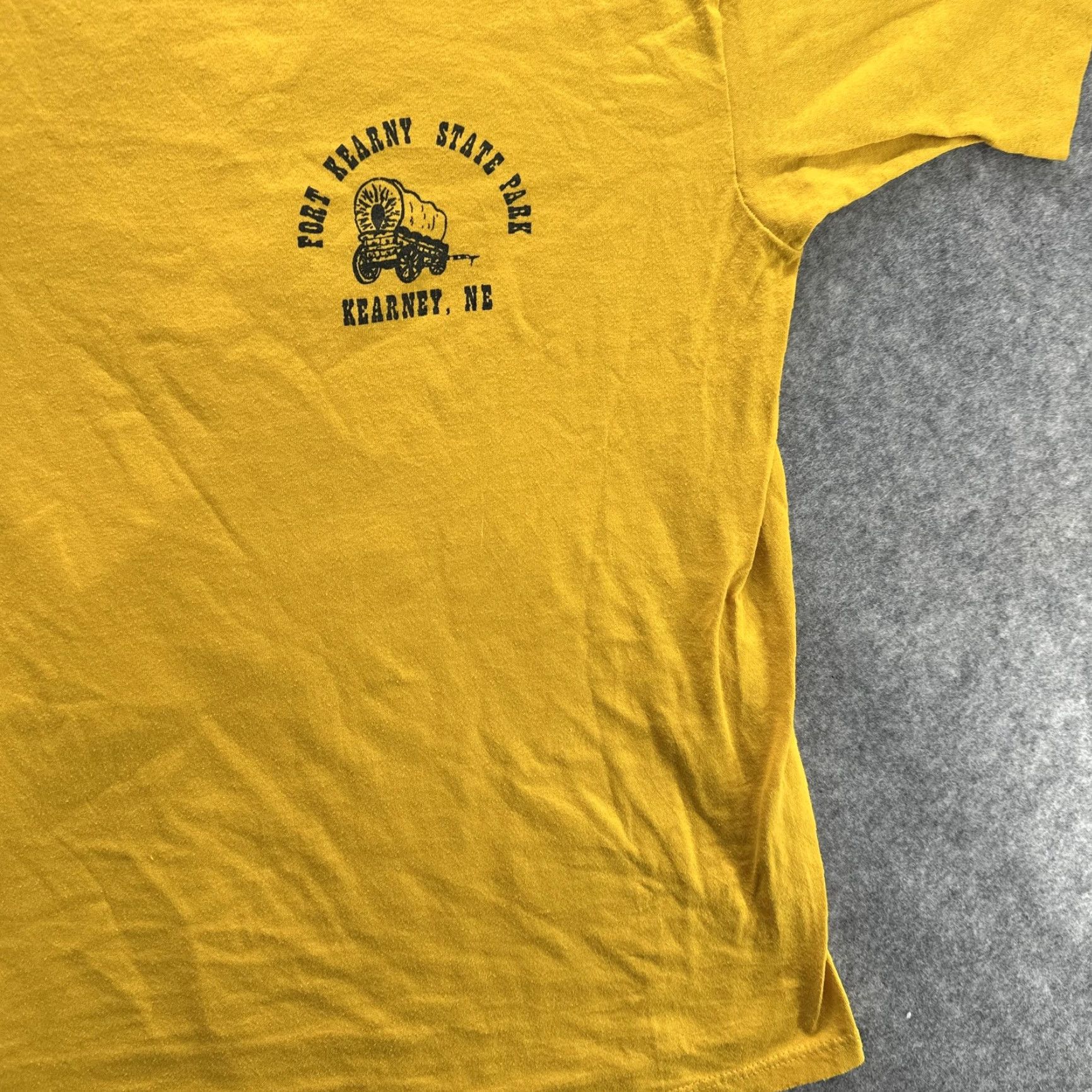 Russell Athletic VINTAGE Russell Athletic Shirt Mens XL Gold Fort Kearny State Park 90s Made USA Size US XL / EU 56 / 4 - 6 Thumbnail