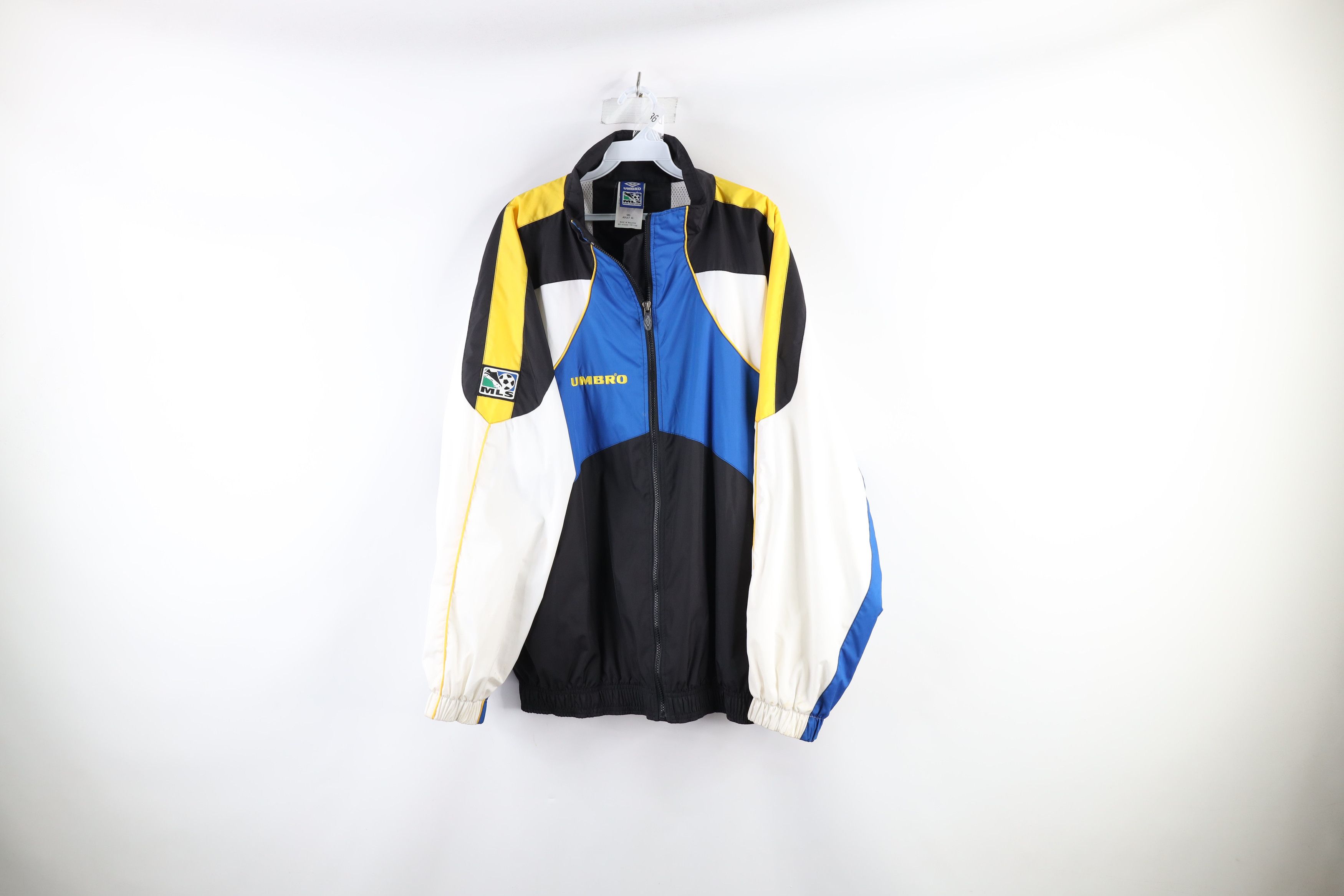 Umbro × Vintage Vintage 90s Umbro Soccer Full Zip Warm Up Windbreaker Jacket Size US XL / EU 56 / 4 - 1 Thumbnail