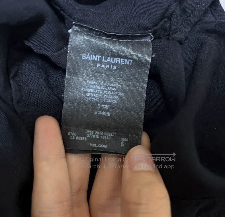 Saint Laurent Paris Saint Laurent Paris Black Cat-Eye Button Studs Shirt Size US S / EU 44-46 / 1 - 4 Thumbnail