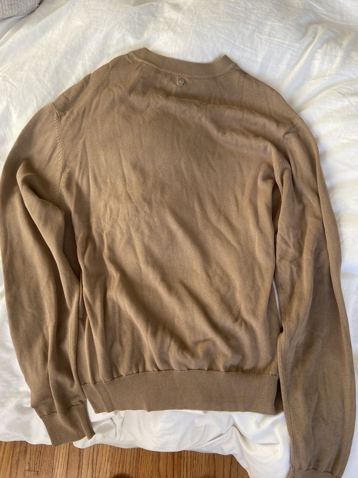 OAMC OAMC Tan and blue patchwork sweaters Size US S / EU 44-46 / 1 - 5 Thumbnail