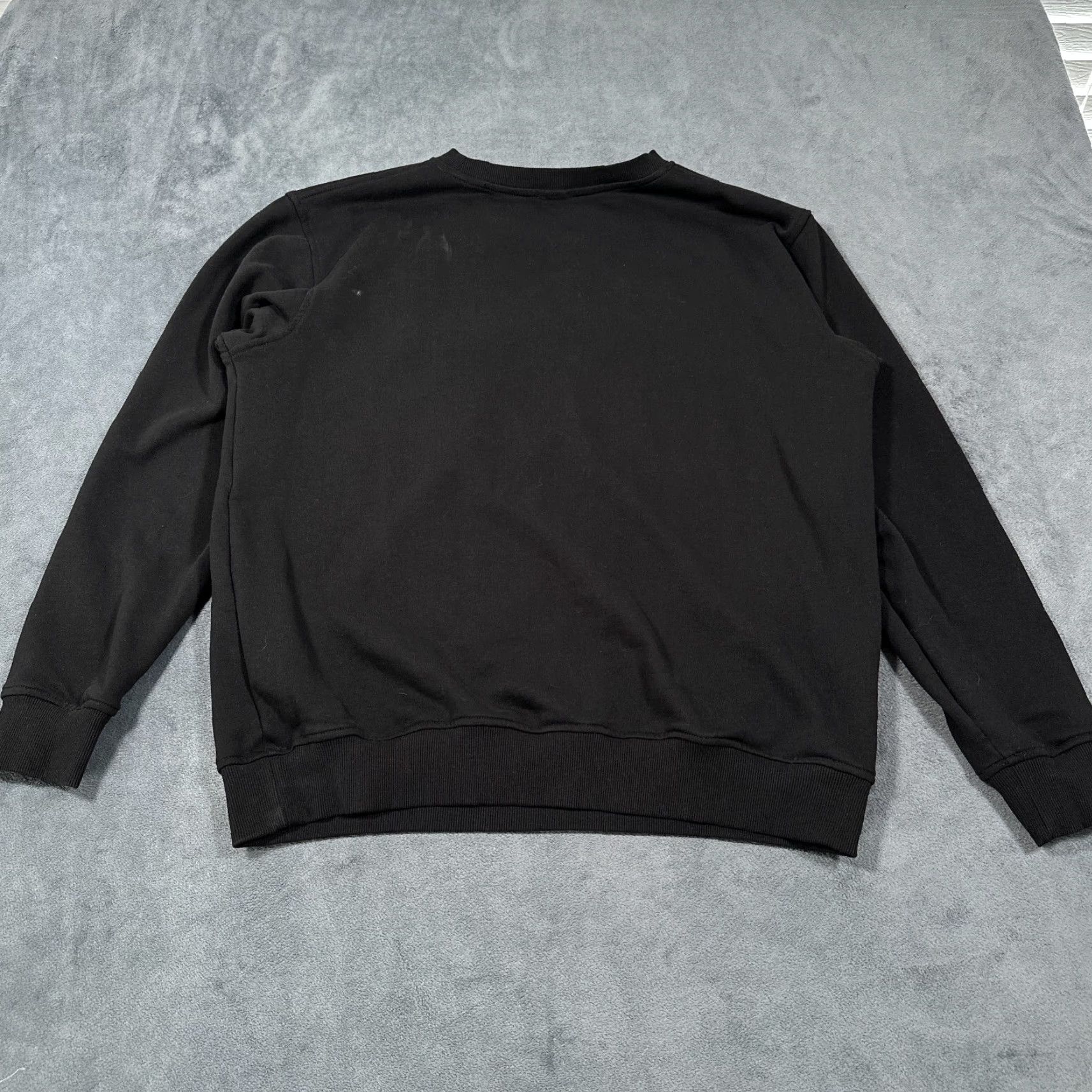 Kappa Kappa Sweatshirt Mens Large Black Crew Neck Luther Man Patches Lon Sleeve Graphic Print Size US L / EU 52-54 / 3 - 4 Thumbnail