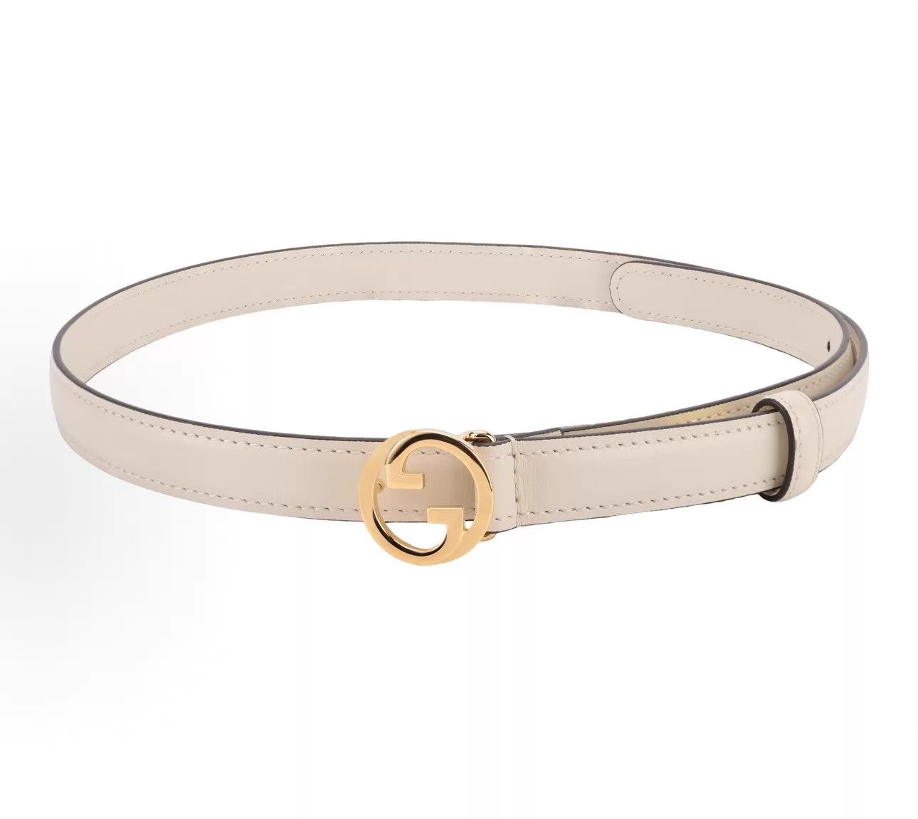 Gucci GUCCI Double G Gold Buckle 2cm Wide Belt Size ONE SIZE - 1 Thumbnail