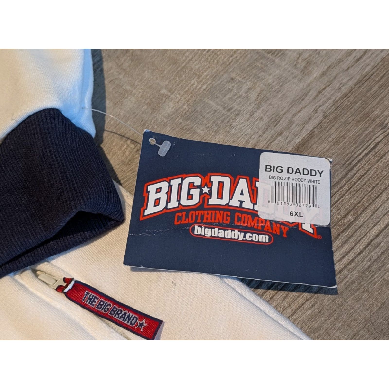 CO VINTAGE Big Daddy Clothing Co Full Zip Hoodie Mens 6XL White Embroidered 90s Streetwear Big & Tall Size US XXL / EU 58 / 5 - 3 Thumbnail