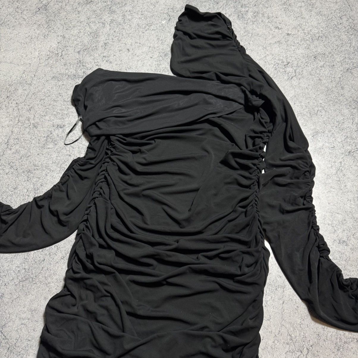 H&M × Mugler Rare Mugler X H&M Viscose Stretch Knit Asymmetrical Dress Size M / US 6-8 / IT 42-44 - 6 Thumbnail