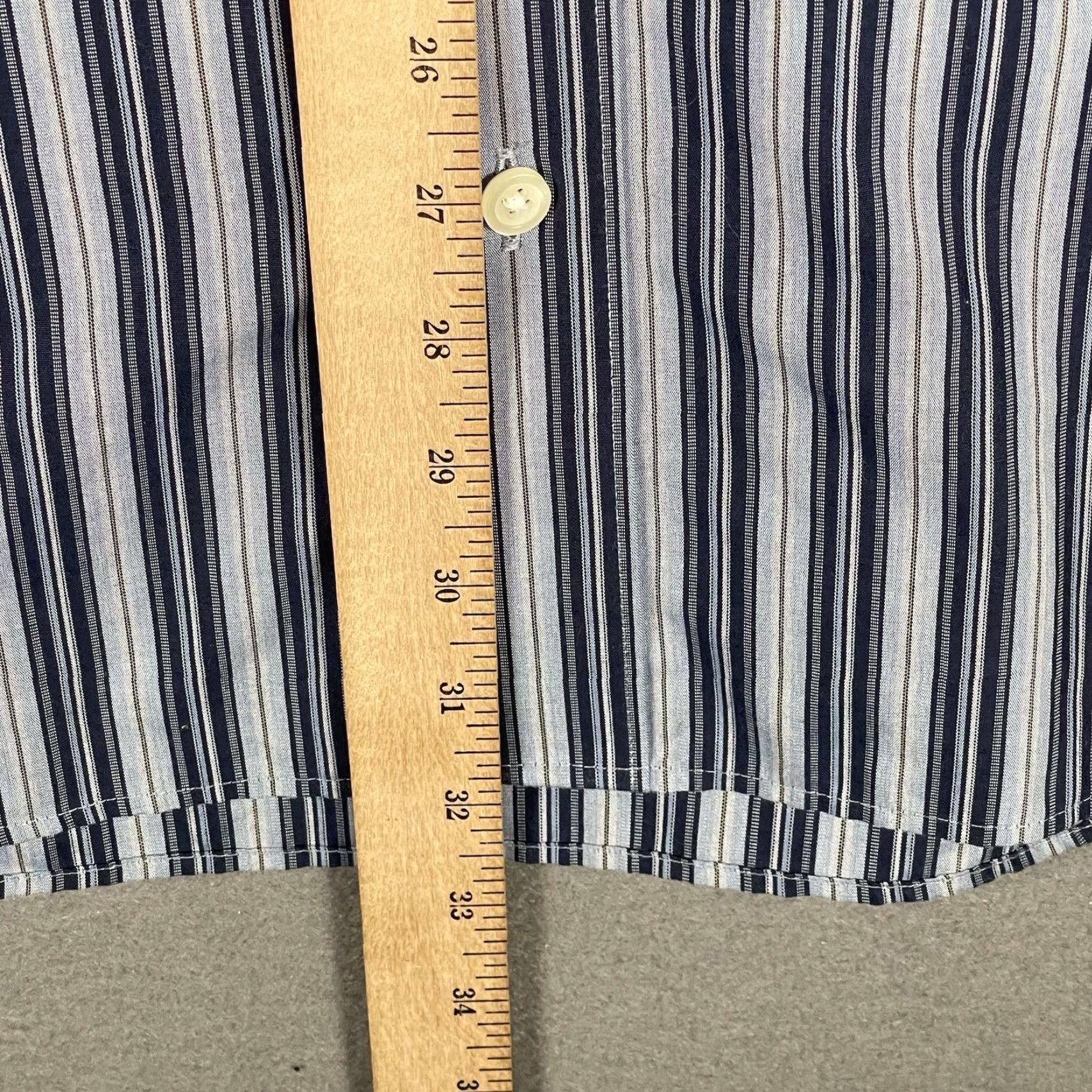 Eddie Bauer Eddie Bauer Mens Dress Shirt Long Sleeve Button-Down Stripe LT Blue Gray Multi-Color Size US L / EU 52-54 / 3 - 4 Thumbnail