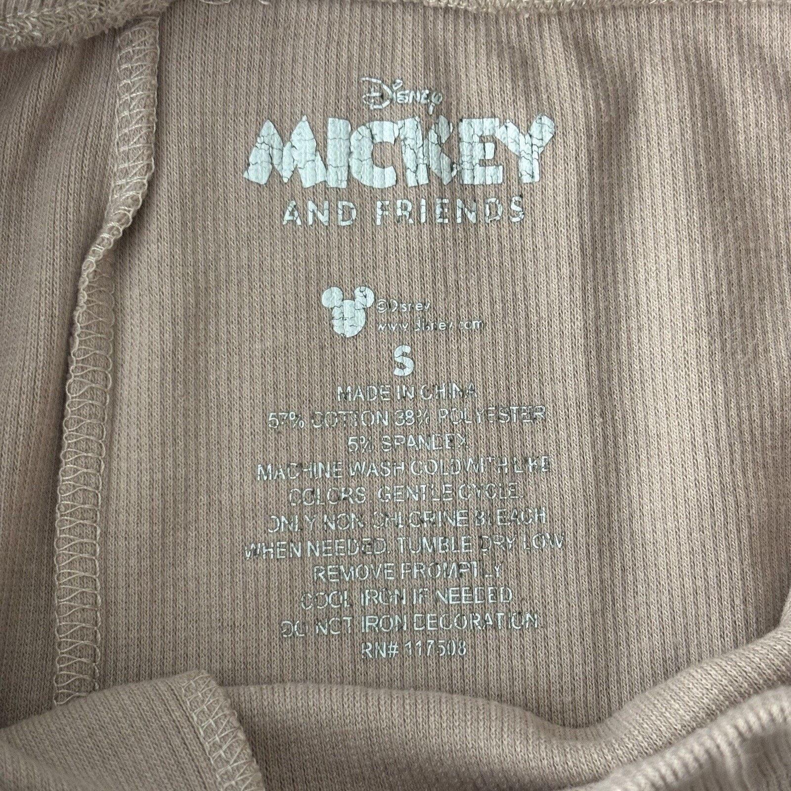 Disney Disney Mickey Friends Small Ribbed Stretch Legging Shorts Size 22" - 3 Thumbnail