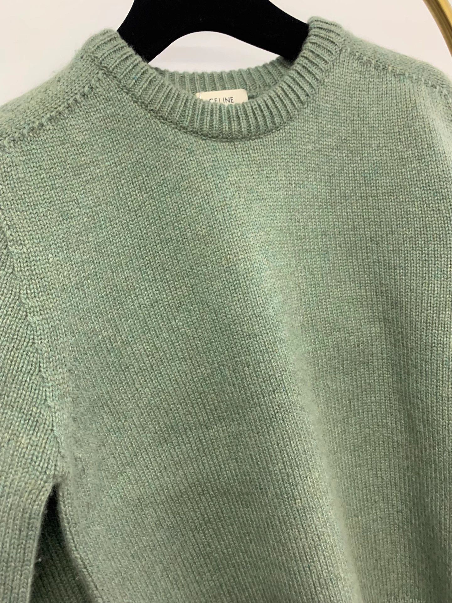 Celine Old Celine Green Cashmere Sweater Size S New Size S / US 4 / IT 40 - 2 Thumbnail