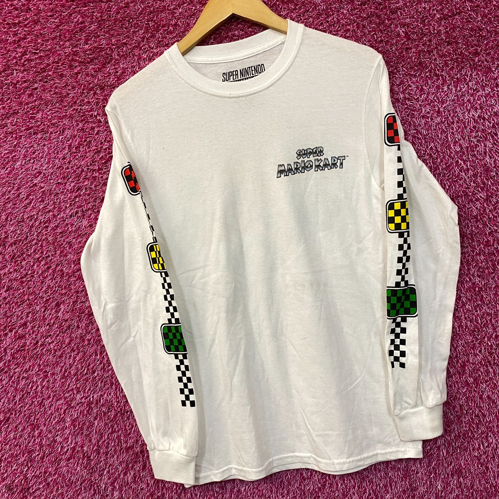 Nintendo Super Nintendo Super Mario Kart Retro Game Long Sleeve T-Shi Size US S / EU 44-46 / 1 - 4 Thumbnail
