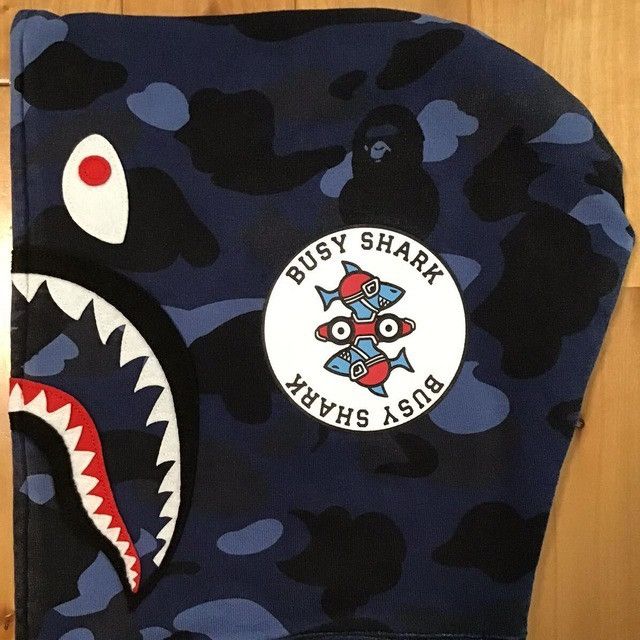 Bape BAPE Blue camo Shark full zip hoodie a bathing ape Size US M / EU 48-50 / 2 - 6 Thumbnail
