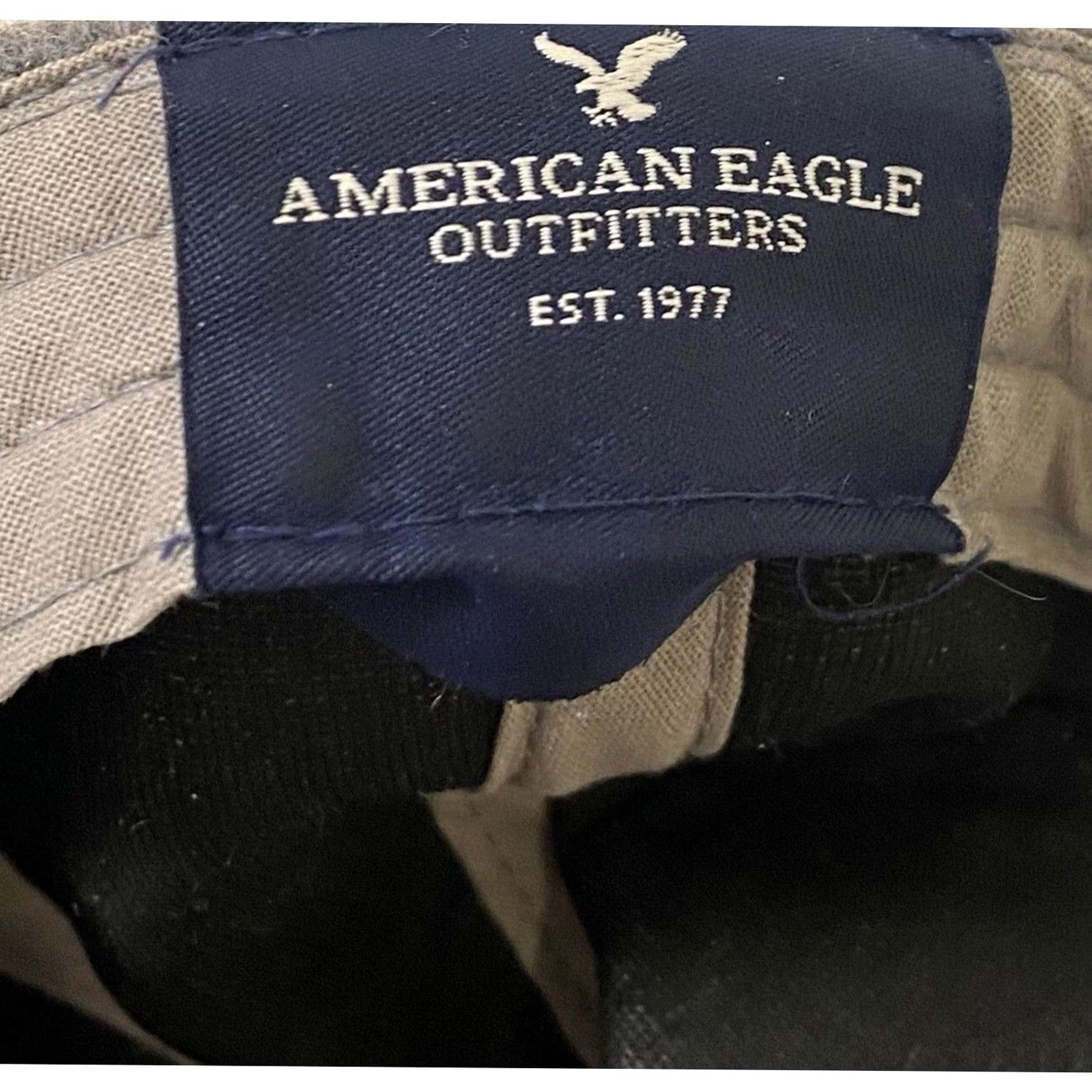 American Eagle Outfitters VINTAGE American Eagle Outfitters Hat Wool Blend Gray Black US Flag Snapback OS Adjustable Men Flat Bill Hat Size ONE SIZE - 8 Thumbnail