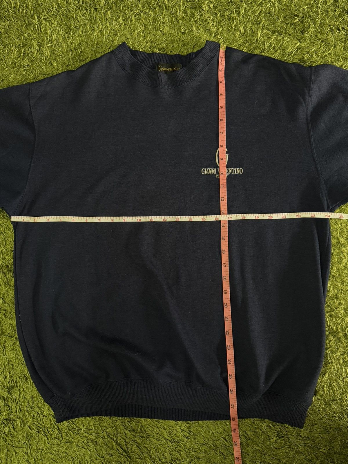 Gianni Valentino Vintage Gianni Valentino Italy Navy V Logo Sweatshirt Size US L / EU 52-54 / 3 - 9 Thumbnail