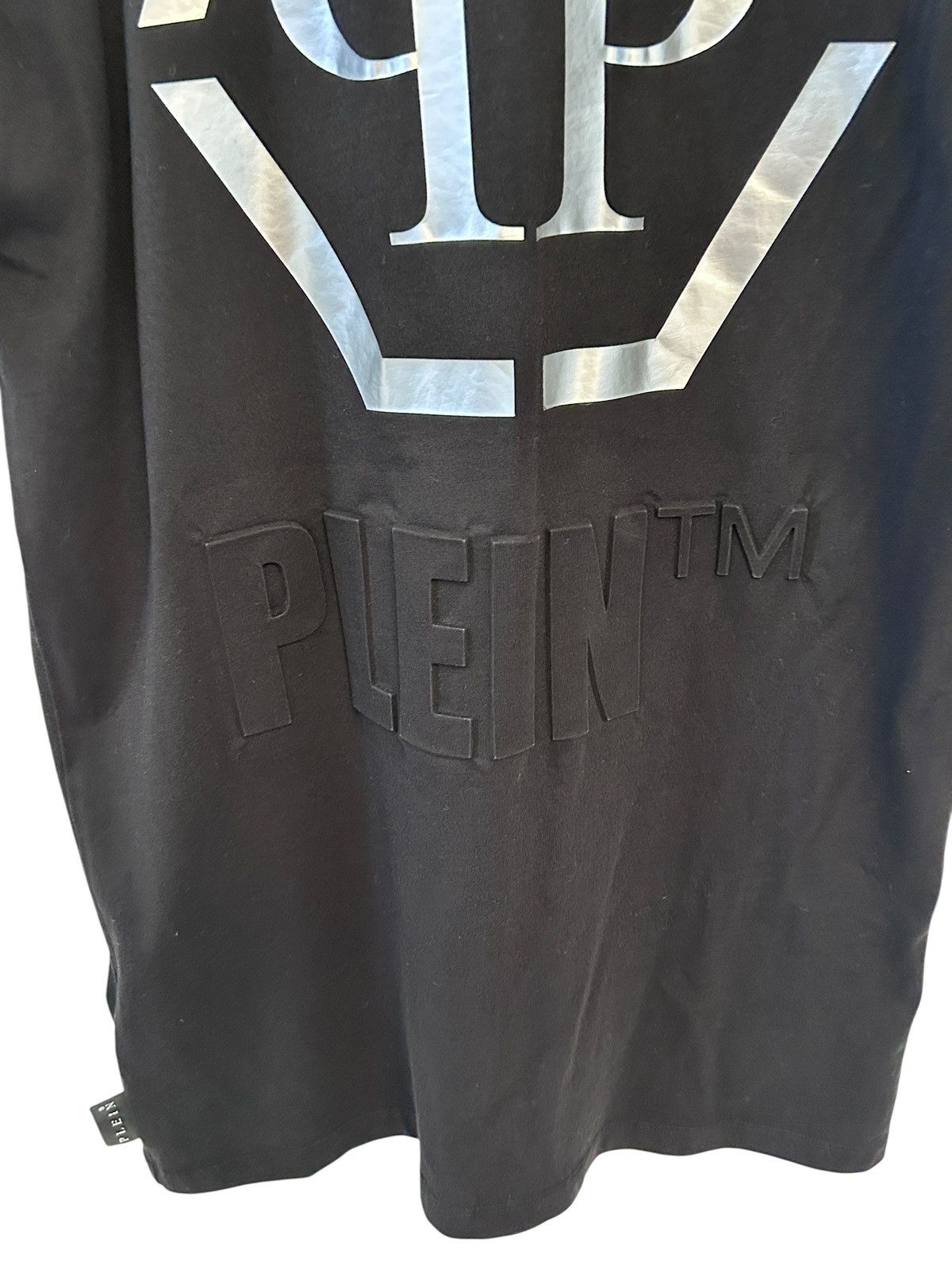 Philipp Plein Philipp Plein Black Rear Monogram T-Shirt Black XL Size US XL / EU 56 / 4 - 4 Thumbnail