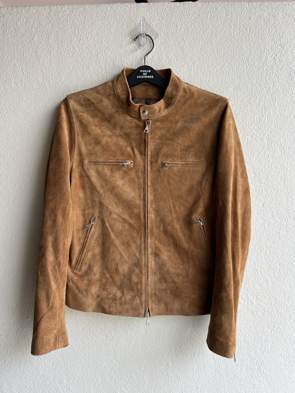 Ciaopanic Ciaopanic Japan Goatskin Suede Leather Slim Racer Jacket Size US M / EU 48-50 / 2 - 25 Thumbnail