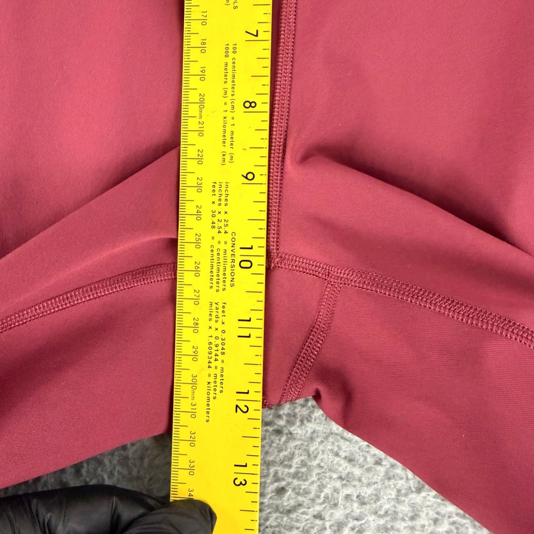 Lululemon Lululemon Wunder Train Leggings Womens 10 Burgundy Red High Rise 24 Inseam Size 32" / US 10 / IT 46 - 5 Thumbnail