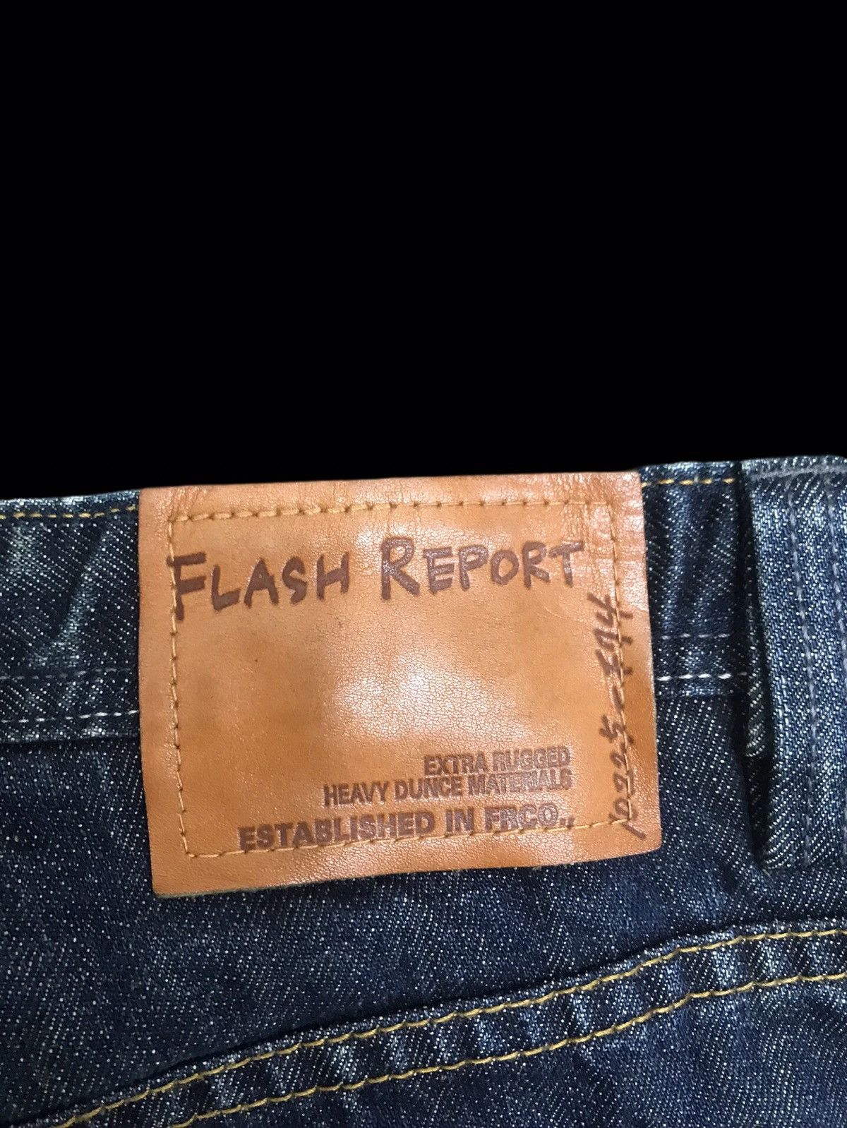 Japanese Brand 💥FLARE💥FLASH REPORT CRAZY DESIGN FLARE DENIM F187 Size US 32 / EU 48 - 22 Thumbnail